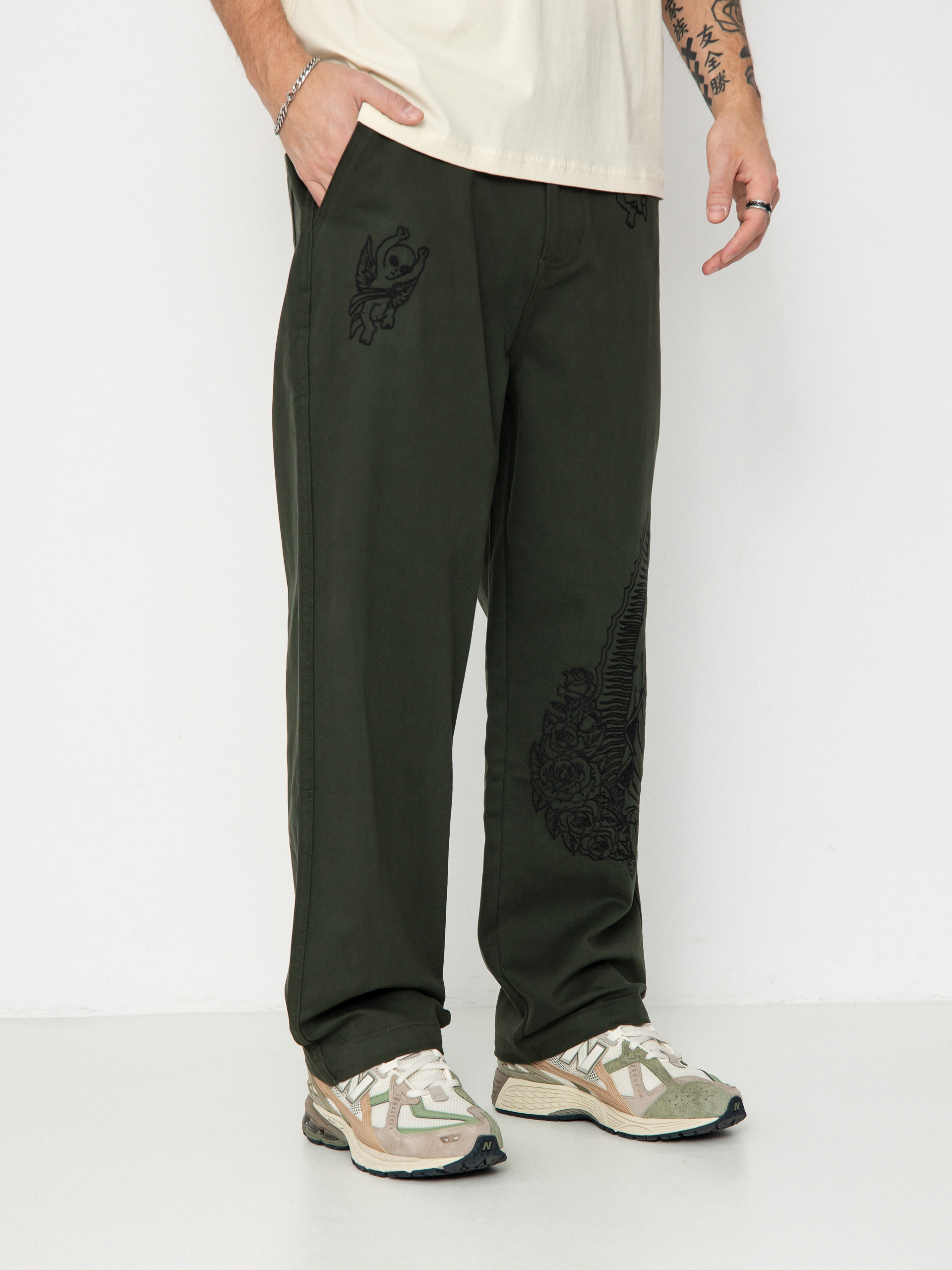 RipNDip Pants Mother Nerm Twill (dark olive)