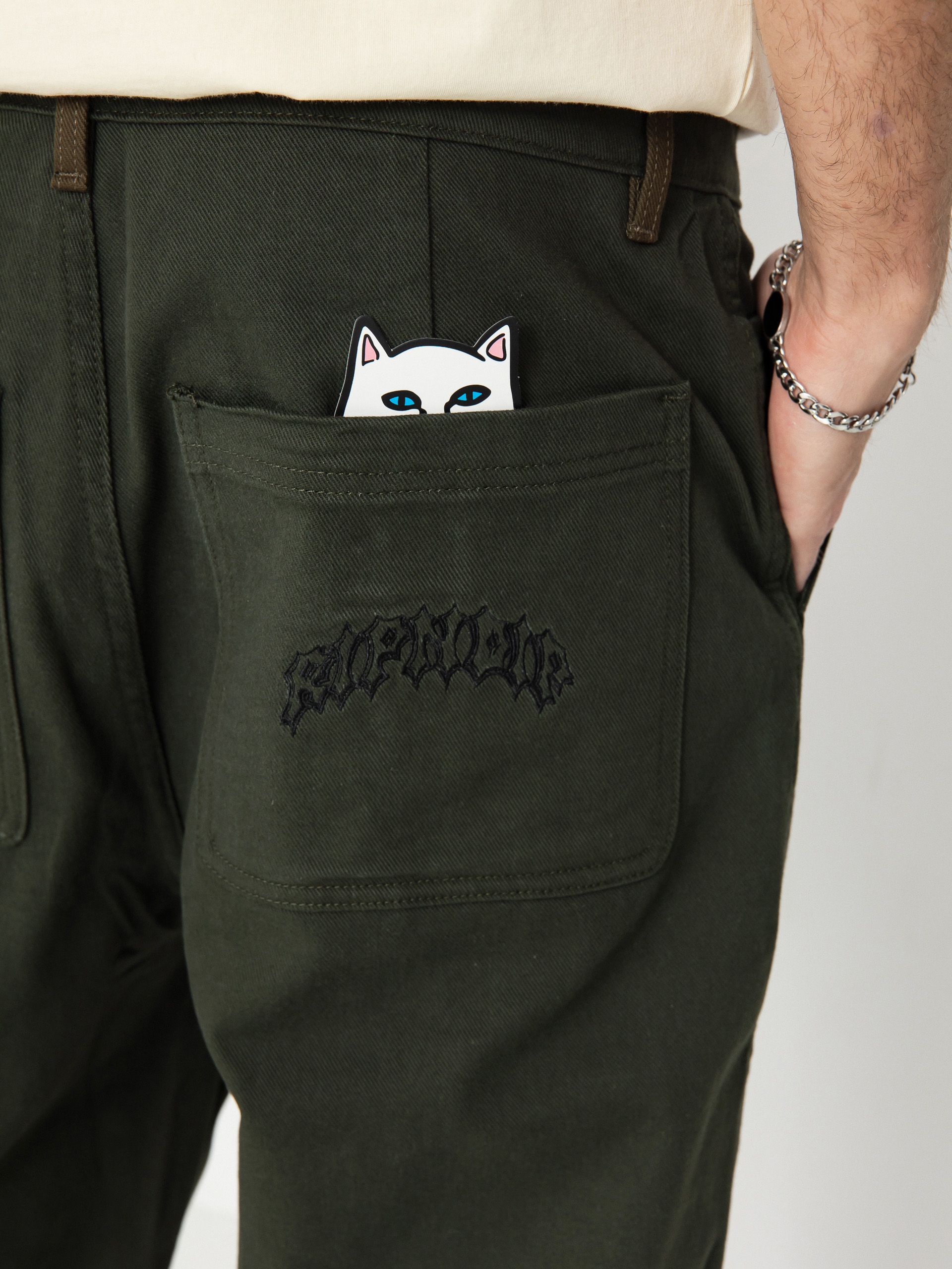 RipNDip Hose Mother Nerm Twill (dark olive)