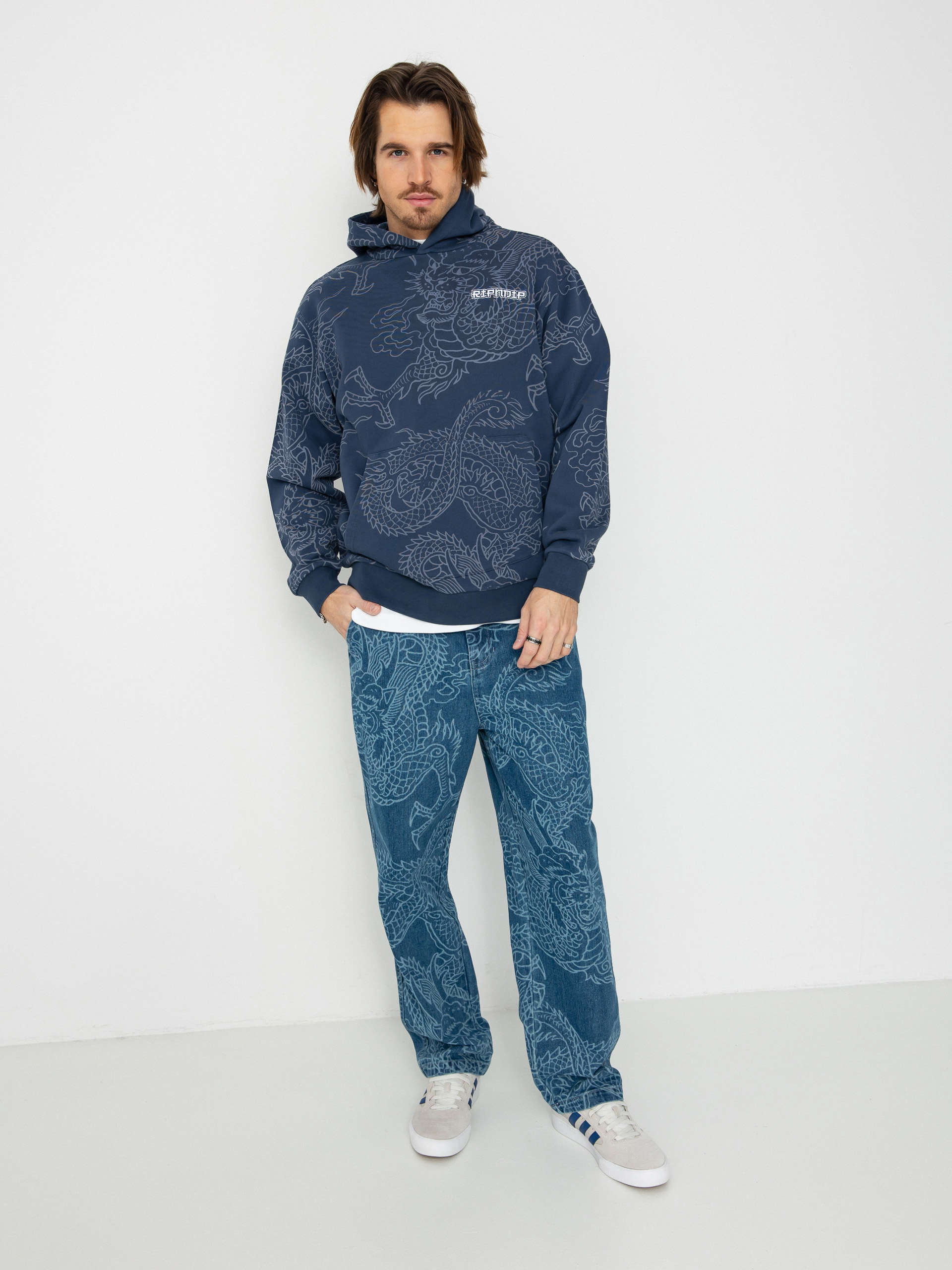 関税込み♪【RIPNDIP】Haku ロゴ パーカー★フーディ RipNDip Hoodie Haku HD - navy blue (navy)