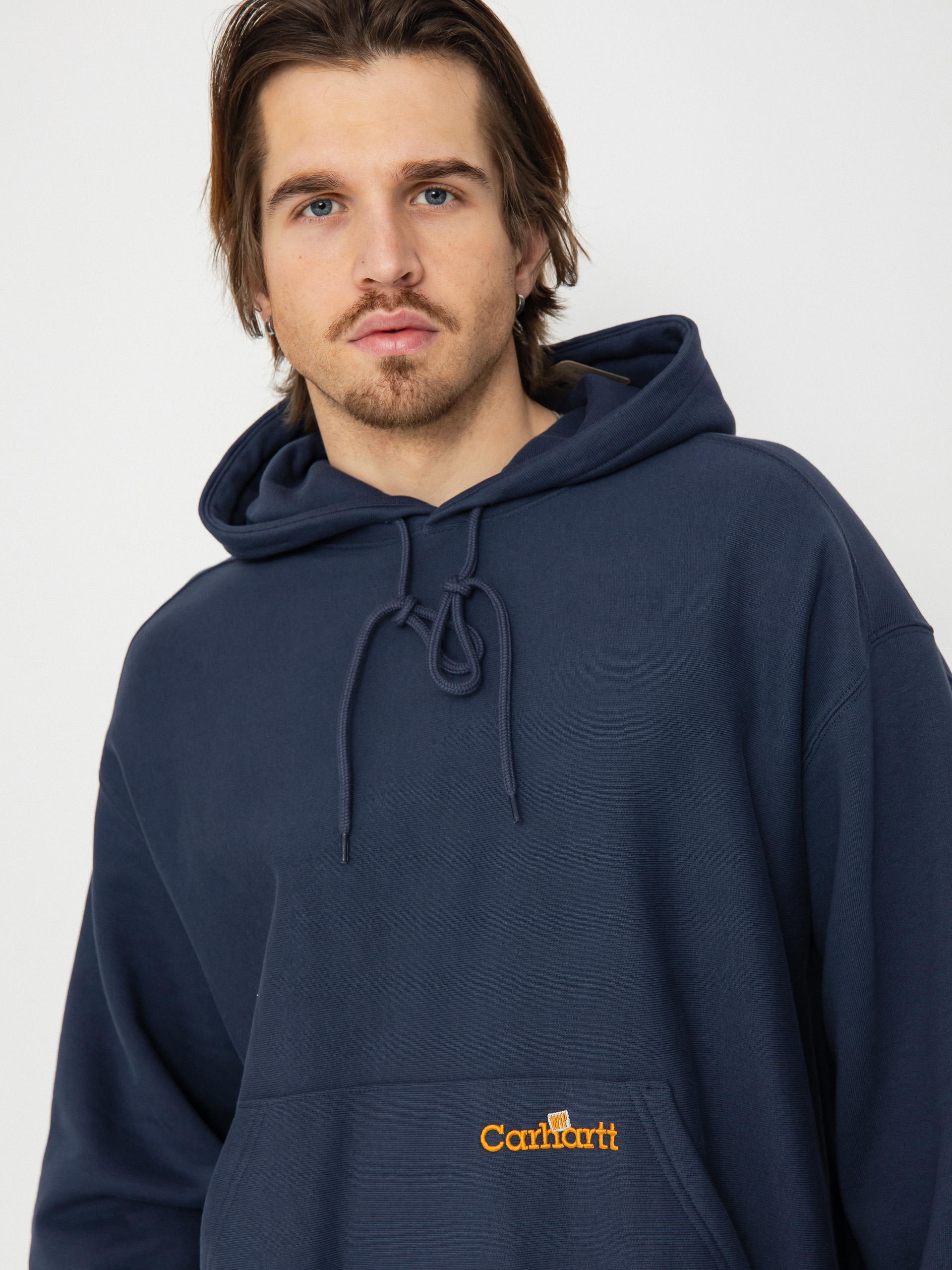 Carhartt WIP Label Script HD Hoodie (blue)