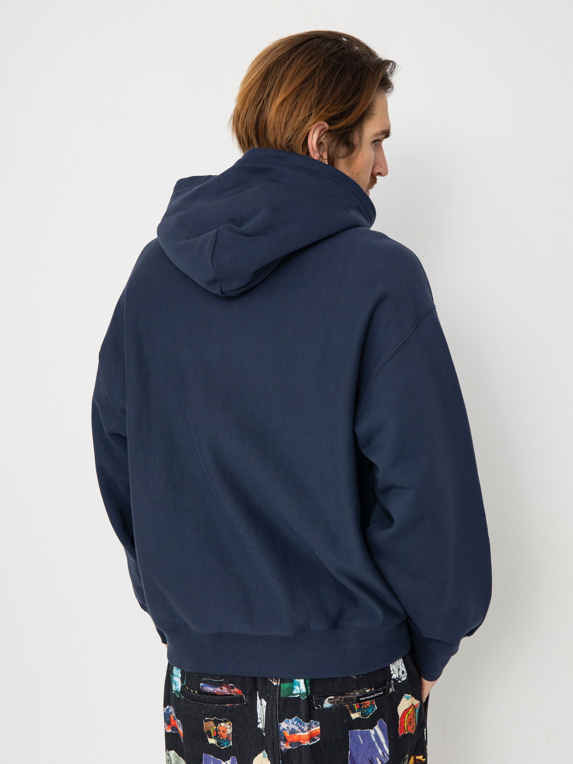 Carhartt WIP Label Script HD Hoodie - navy blue (blue)
