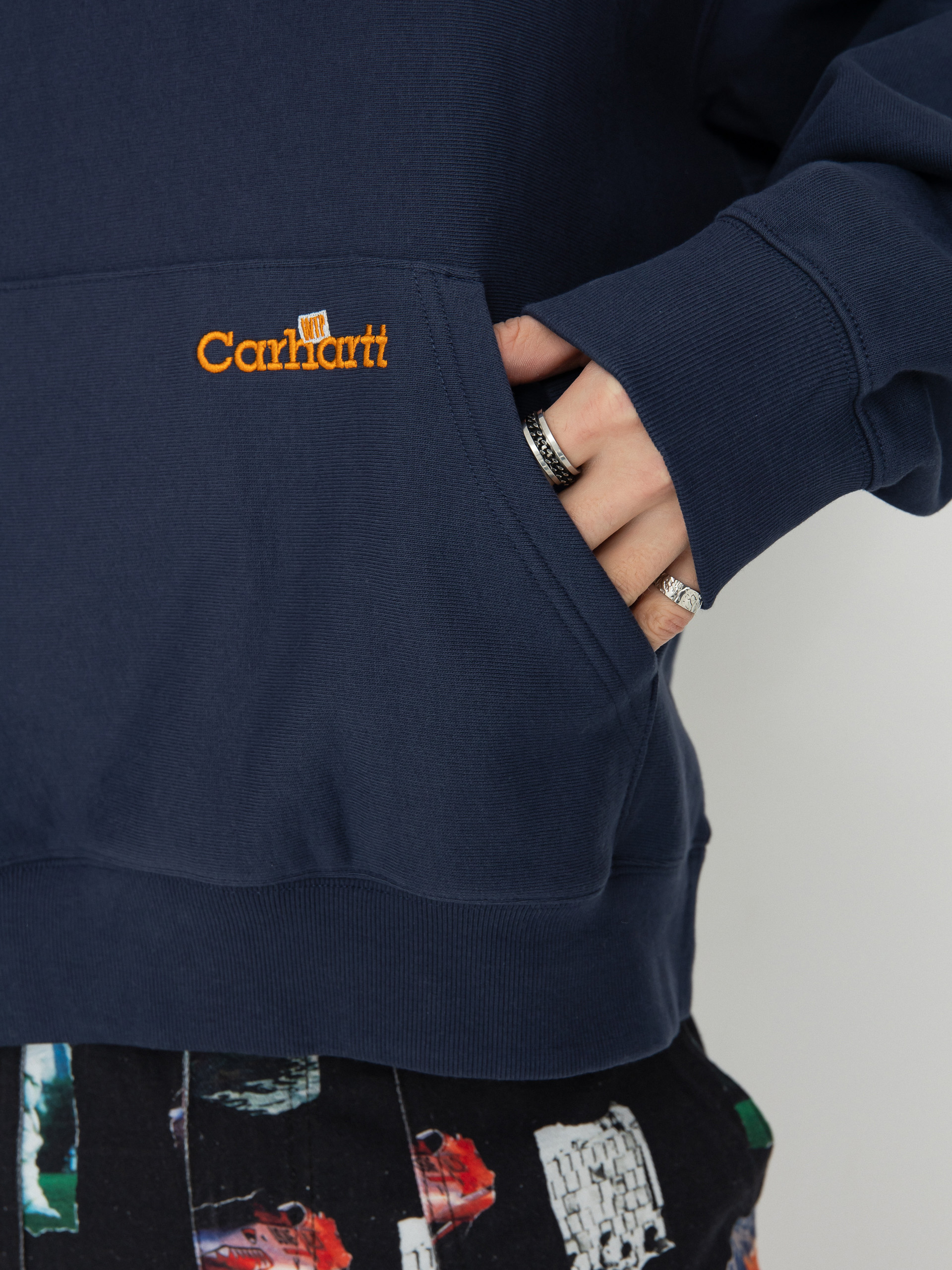 Carhartt WIP Label Script HD Hoodie (blue)