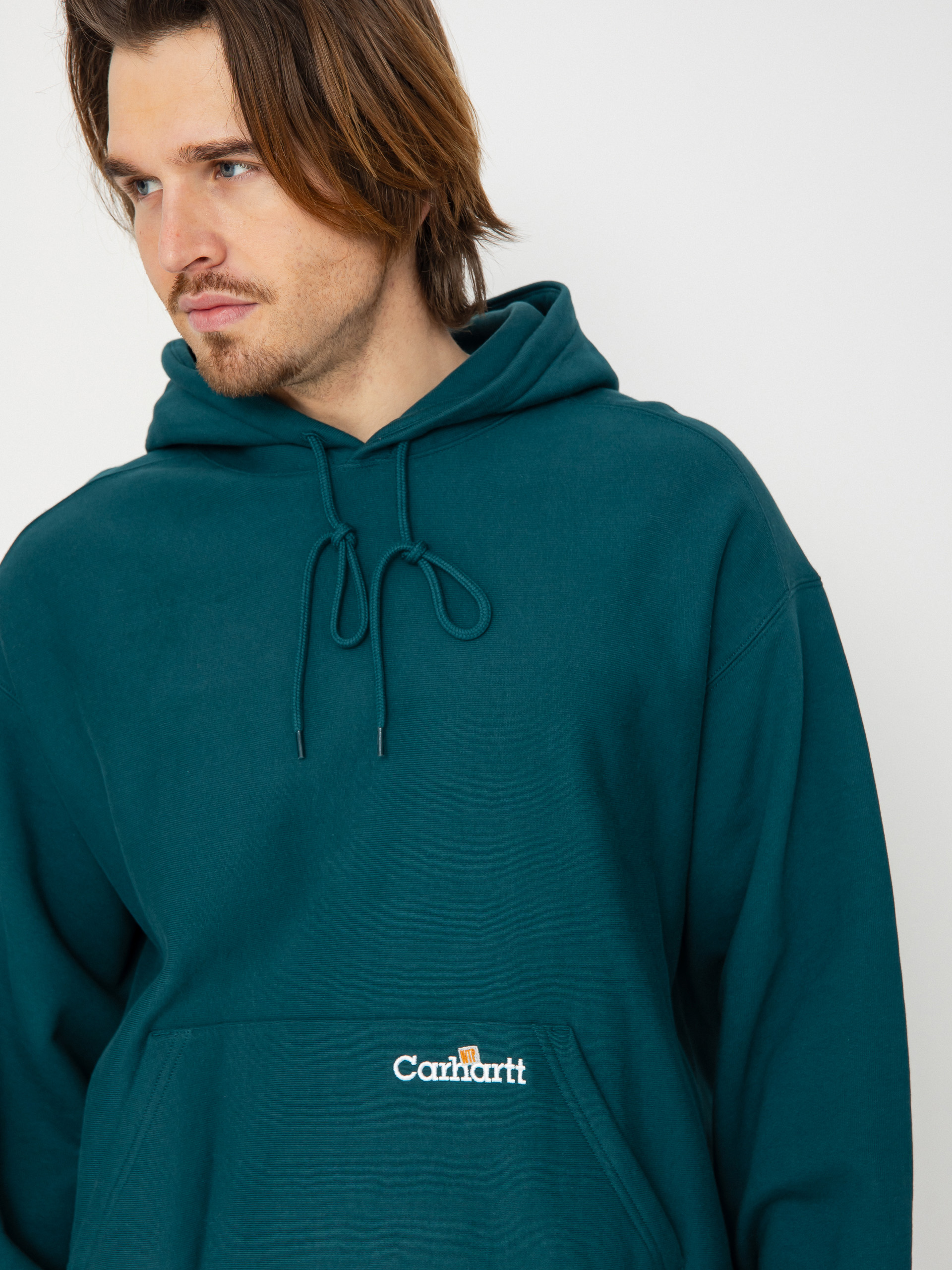 Carhartt WIP Label Script HD Hoodie - green (malachite)