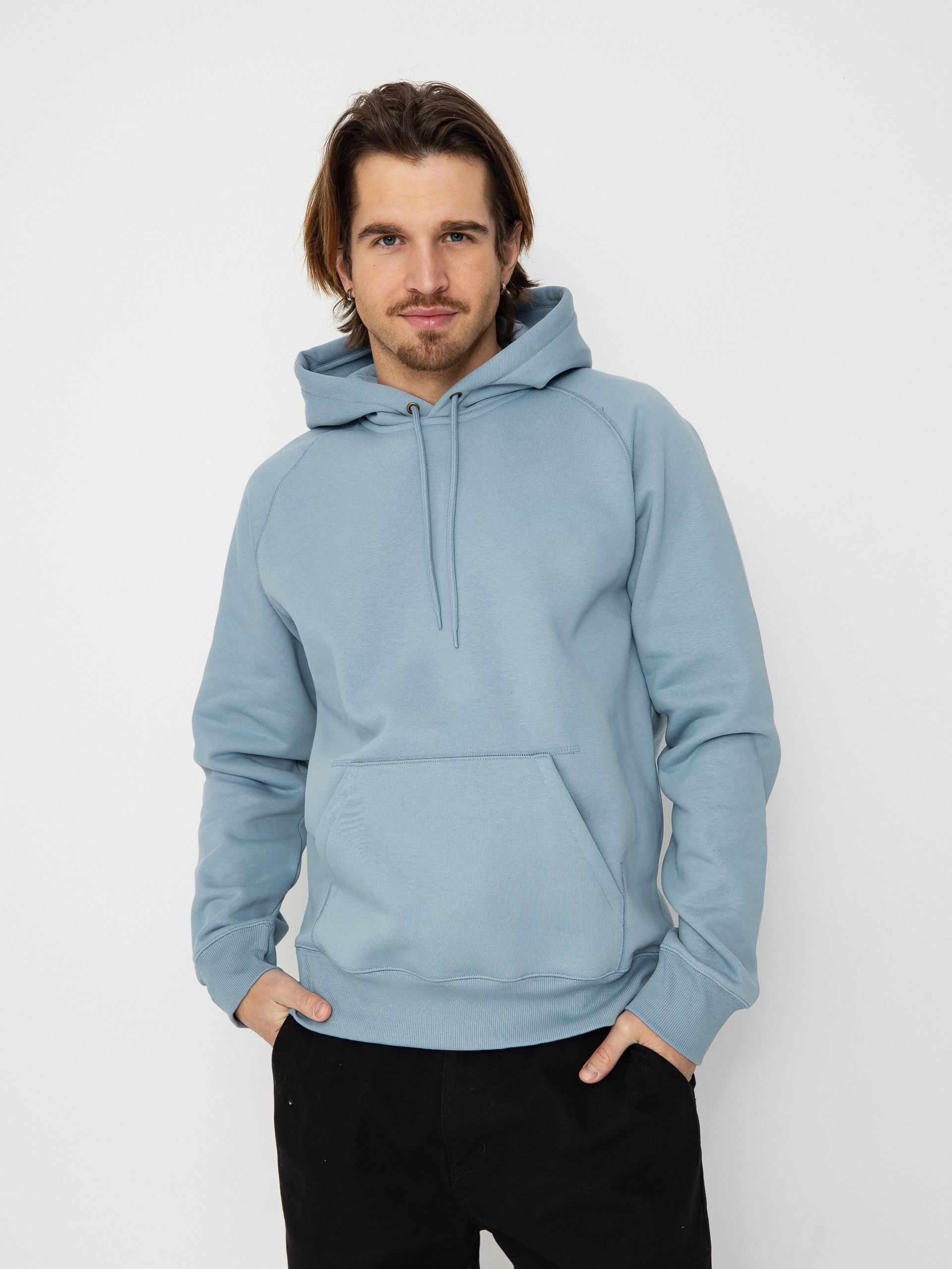 Carhartt WIP Chase HD Hoodie Blau (frosted blue/gold) - Main Image