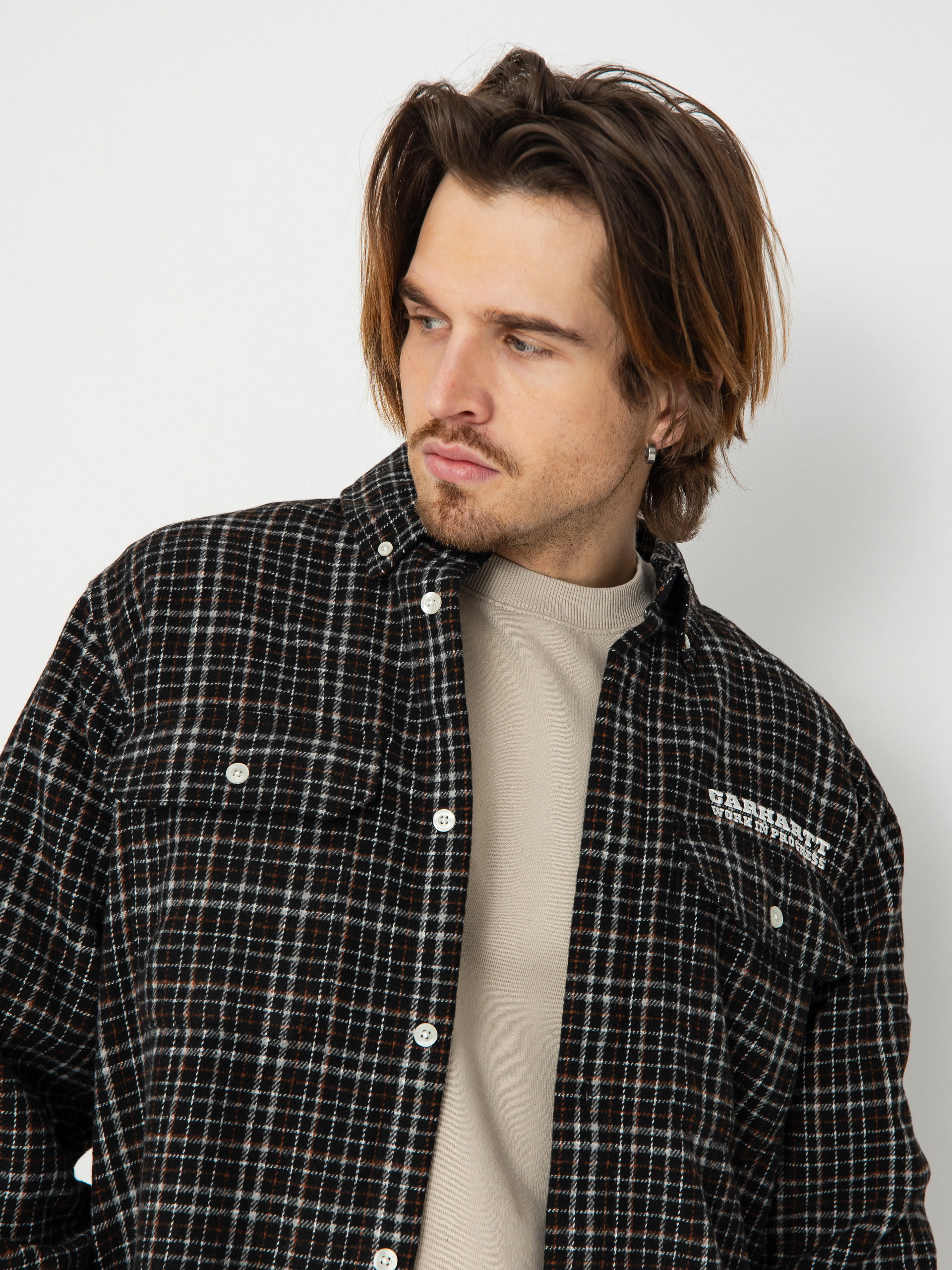 Carhartt WIP Runaway Millett Shirt (millett check black/wax)