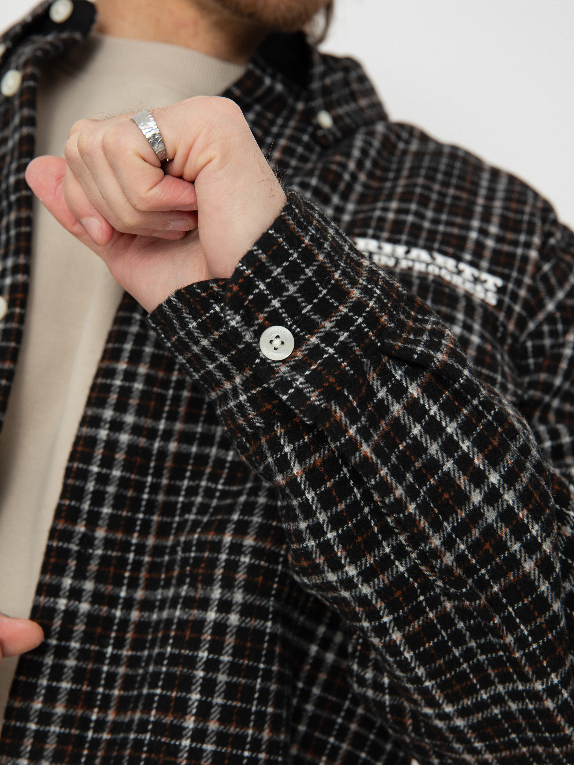 Carhartt WIP Runaway Millett Shirt (millett check black/wax)
