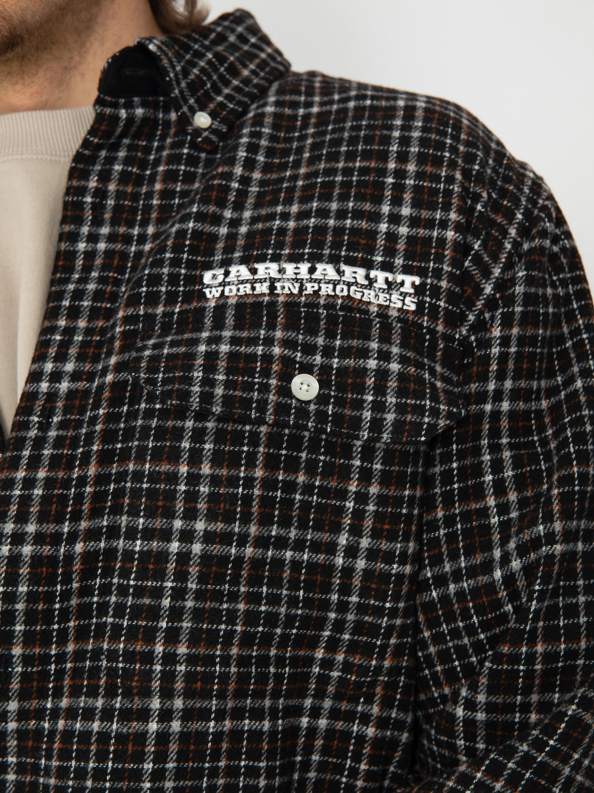 Carhartt WIP Runaway Millett Hemd (millett check black/wax)