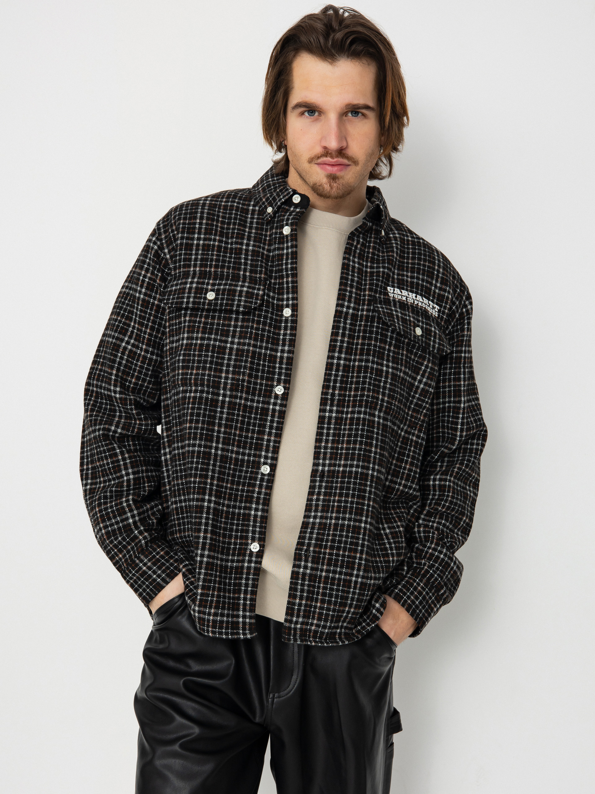 Carhartt WIP Runaway Millett Hemd (millett check black/wax)