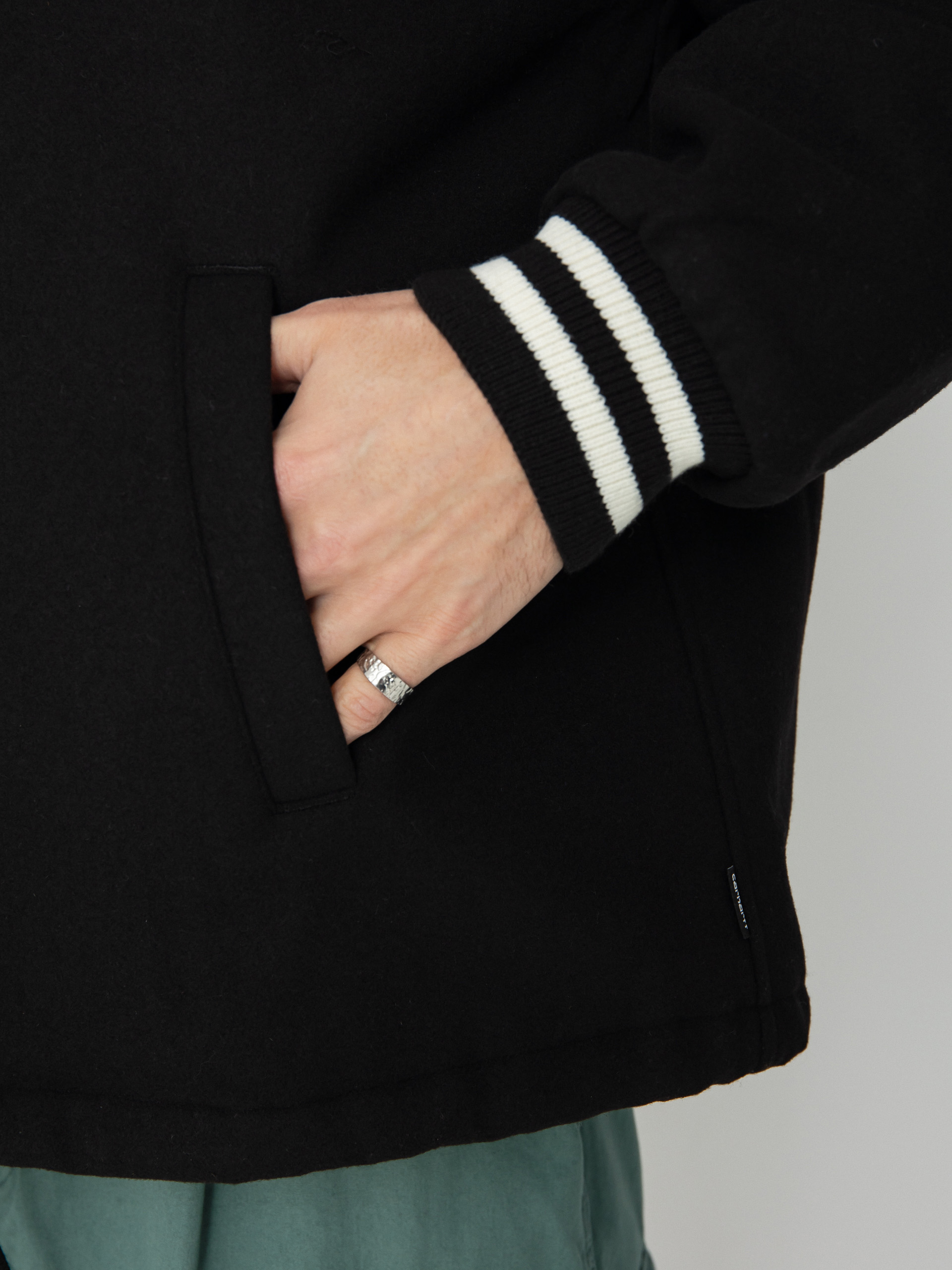 Carhartt WIP Wool Coach Jacket (black/wax)