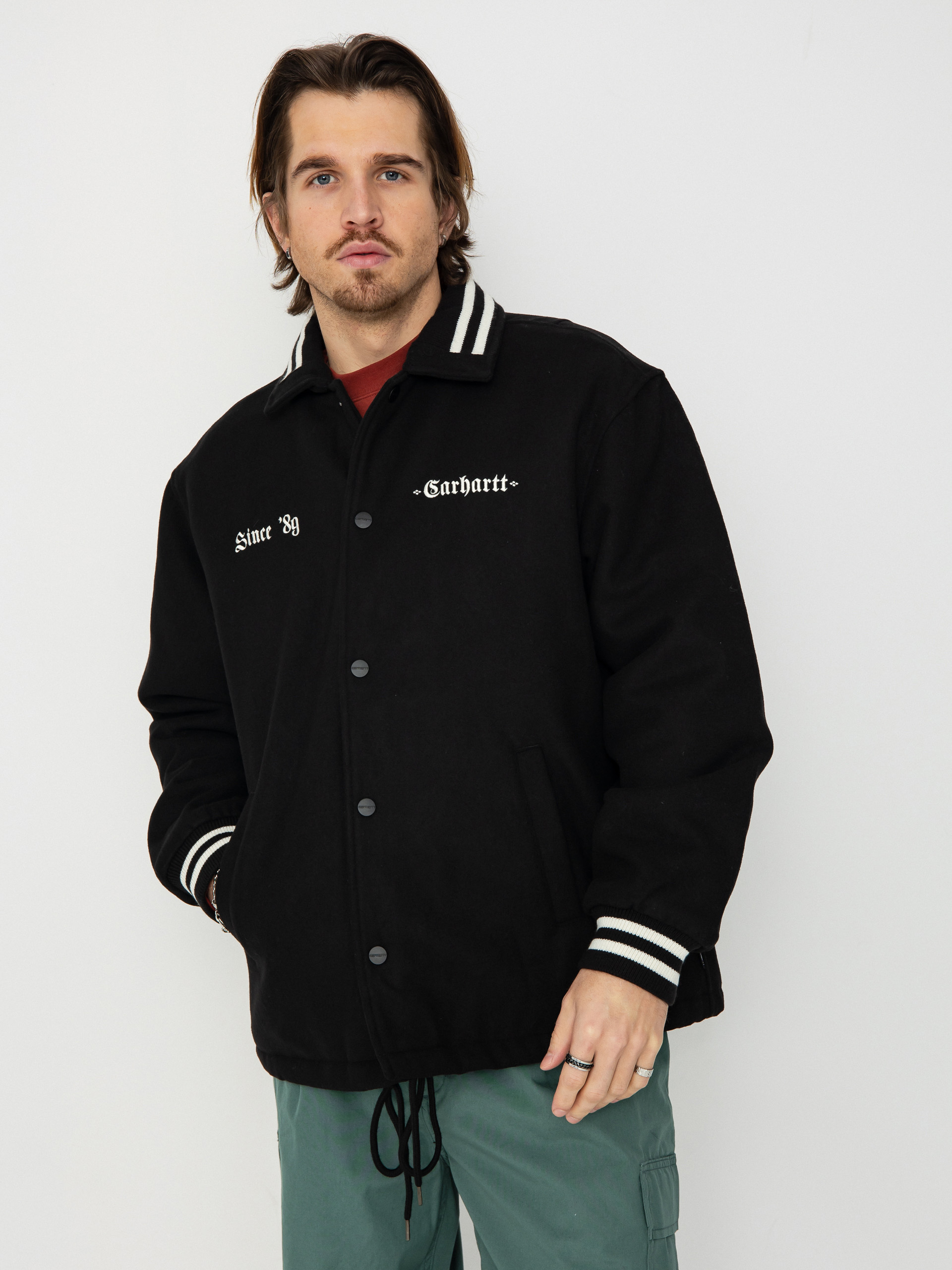 Carhartt WIP Wool Coach Jacke (black/wax)