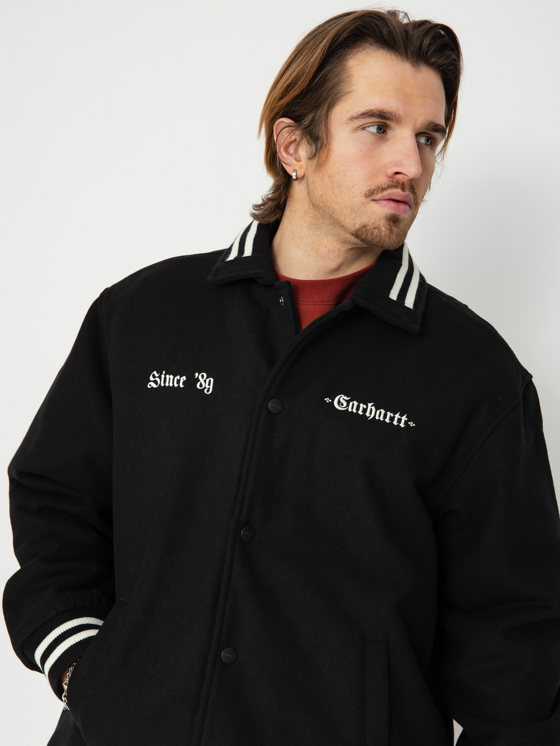 Carhartt WIP Wool Coach Jacket - black (black/wax)