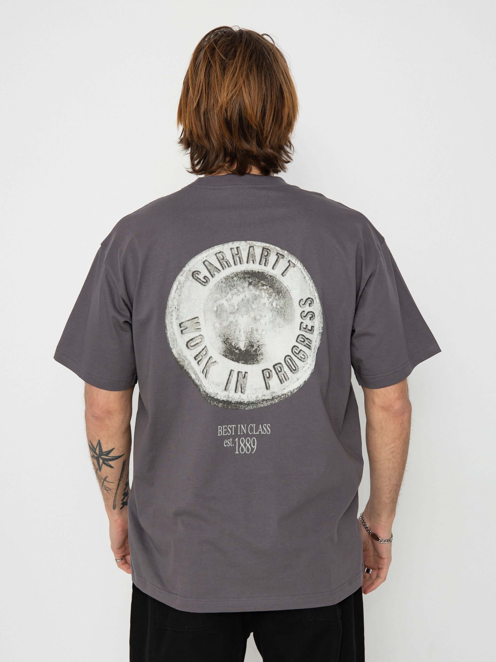Carhartt WIP T-Shirt Runaway - brown (hamilton brown/white)