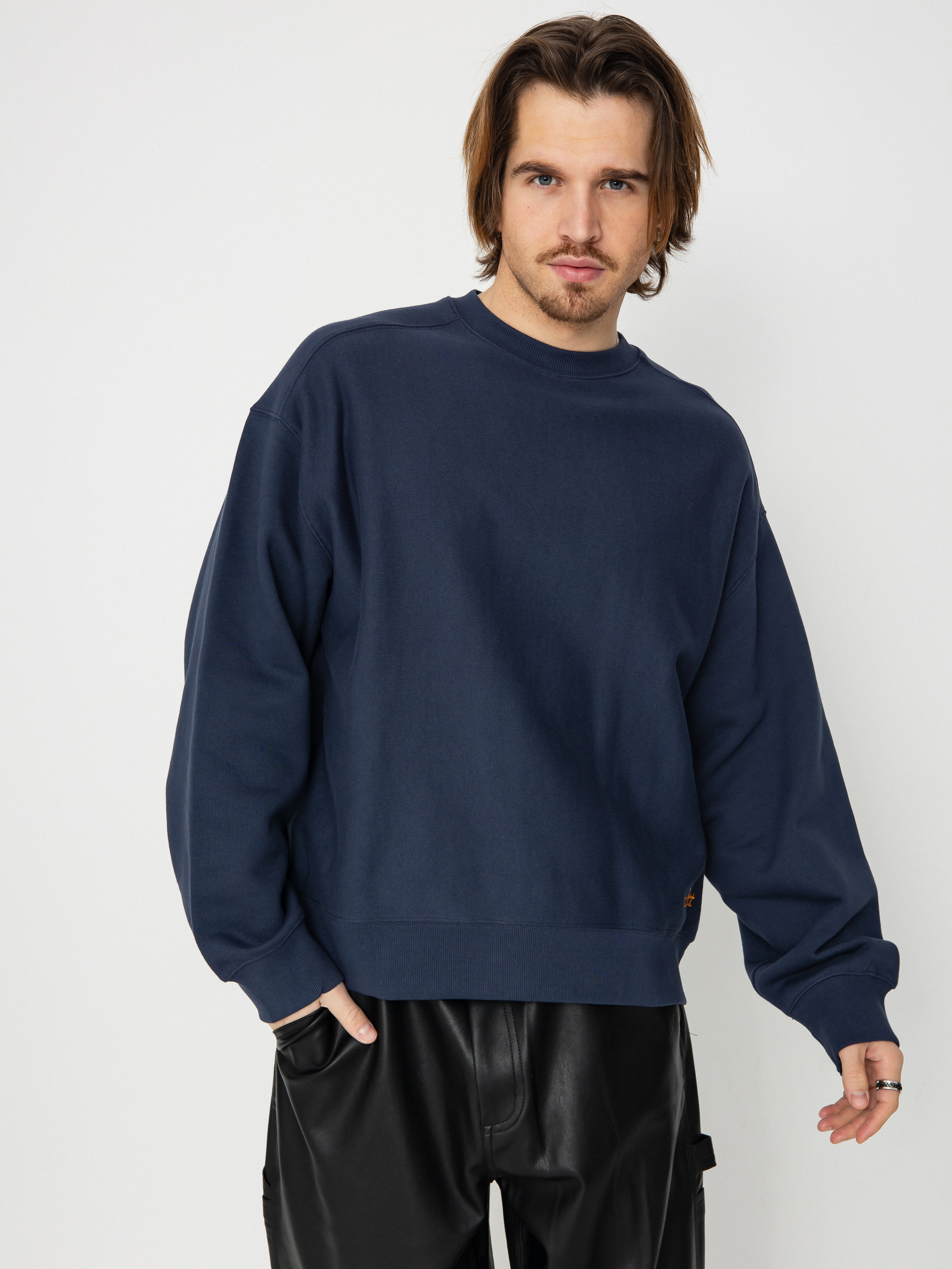 Carhartt WIP Label Script Sweatshirt - navy blue (blue)
