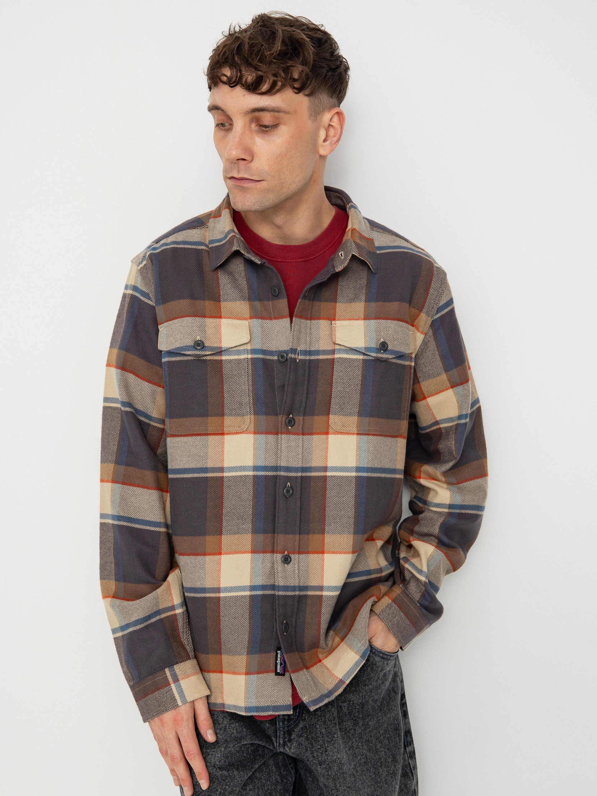 Patagonia Fjord Flannel Hemd (sunrise ridge forge grey)