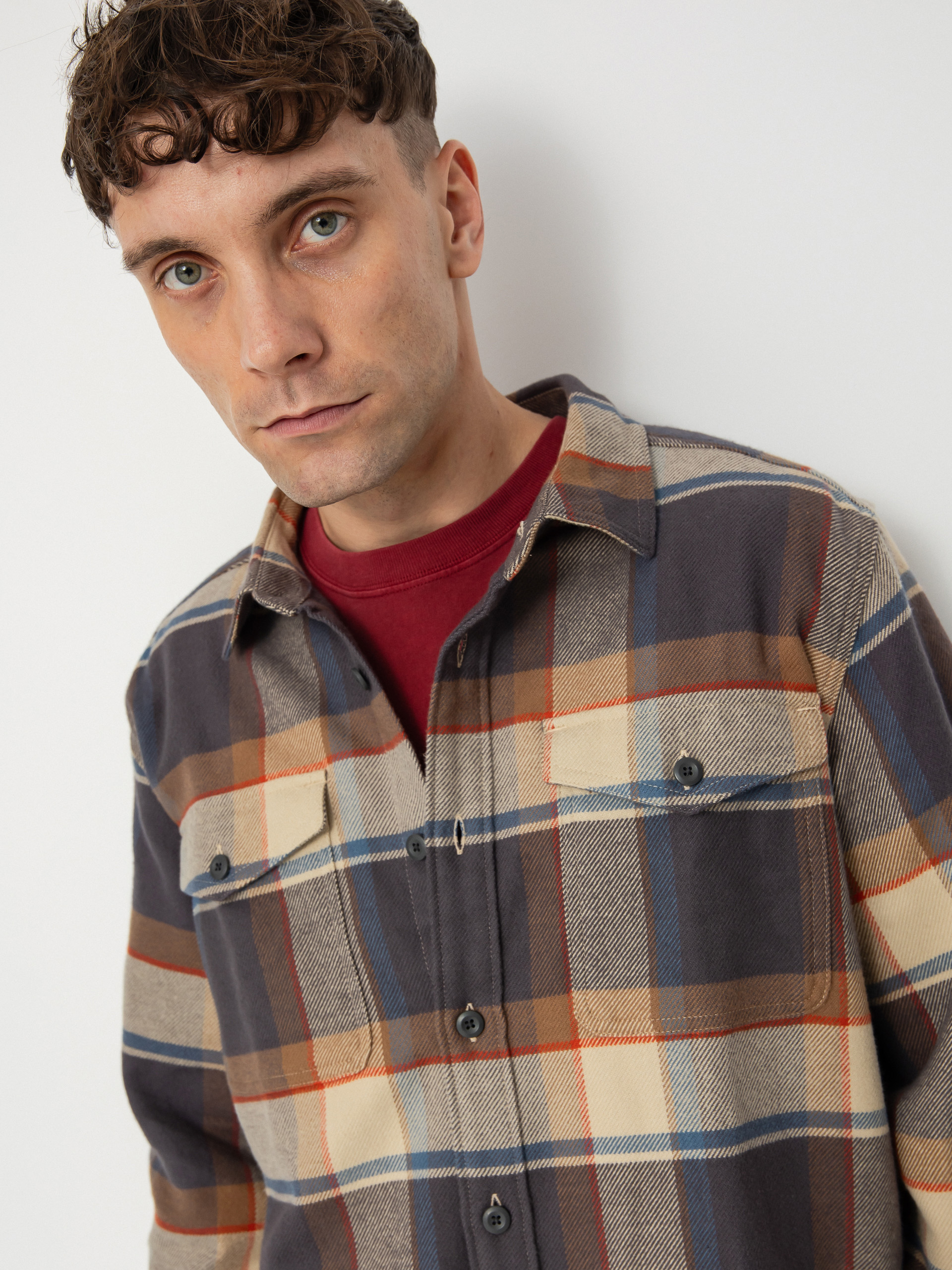 Patagonia Fjord Flannel Shirt (sunrise ridge forge grey)