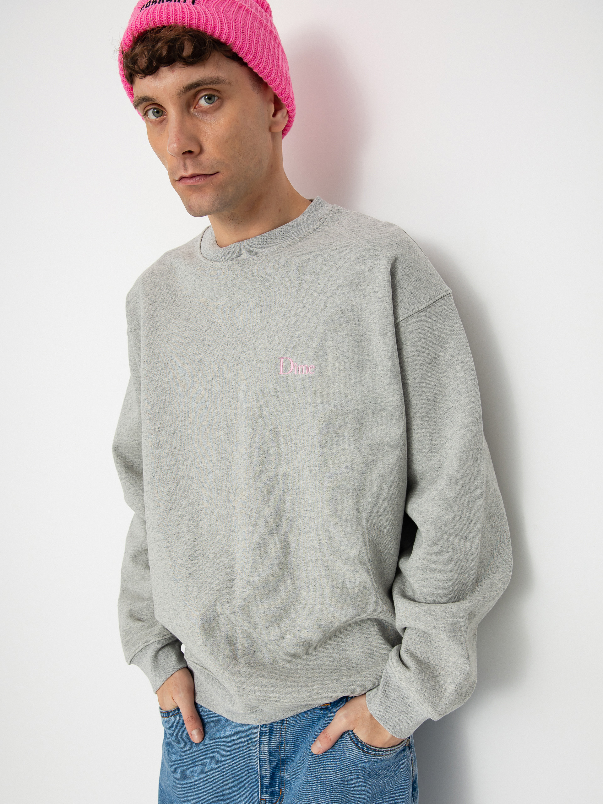 Dime Classic Small Logo Sweatshirt (heather gray)