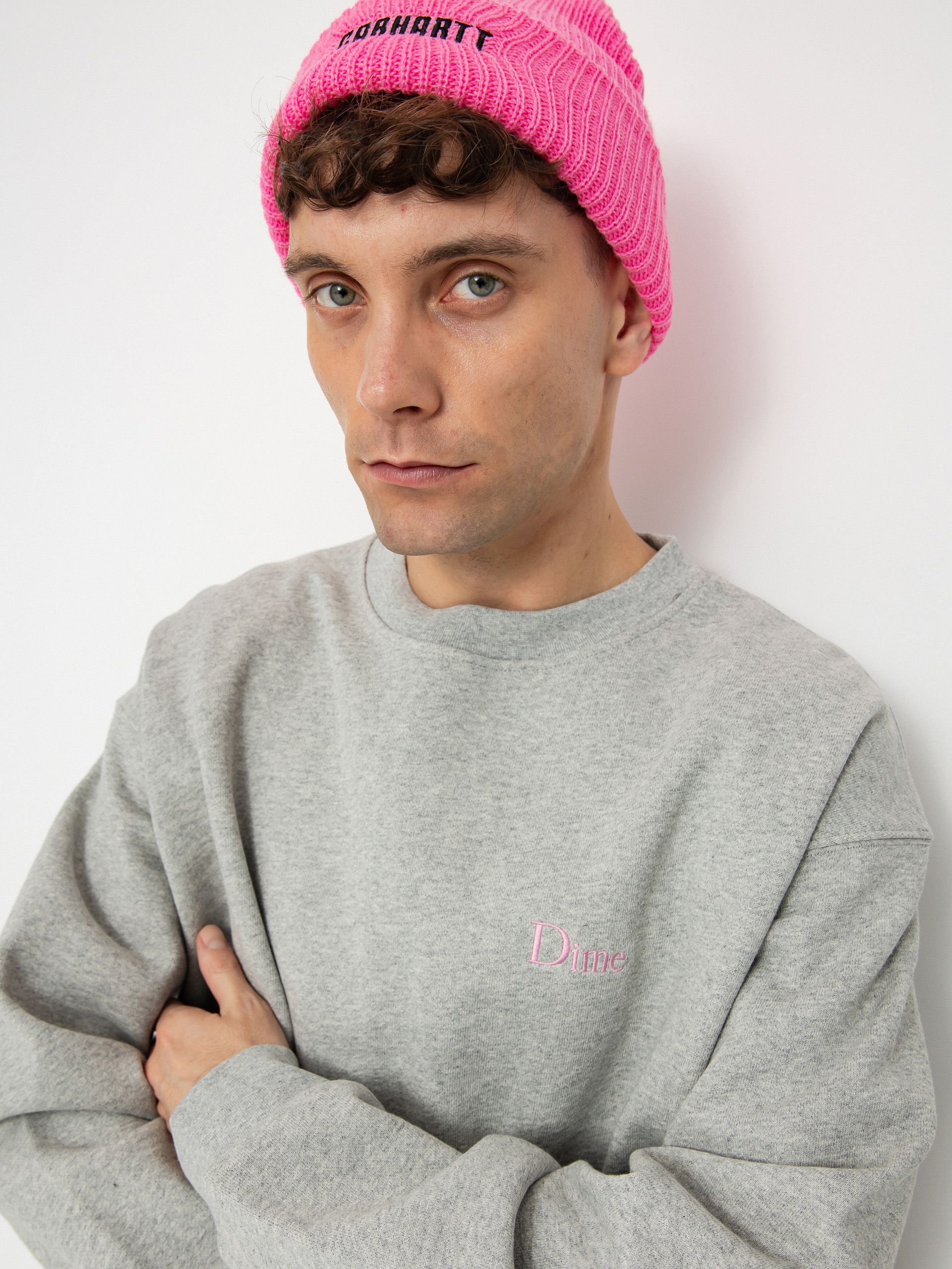 Dime Classic Small Logo Sweatshirt (heather gray)