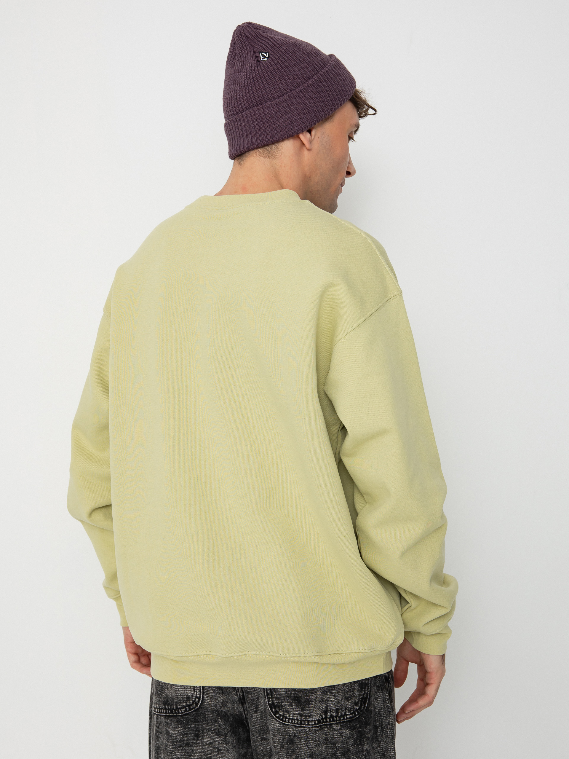Dime Classic Small Logo Sweatshirt - yellow (light moss)