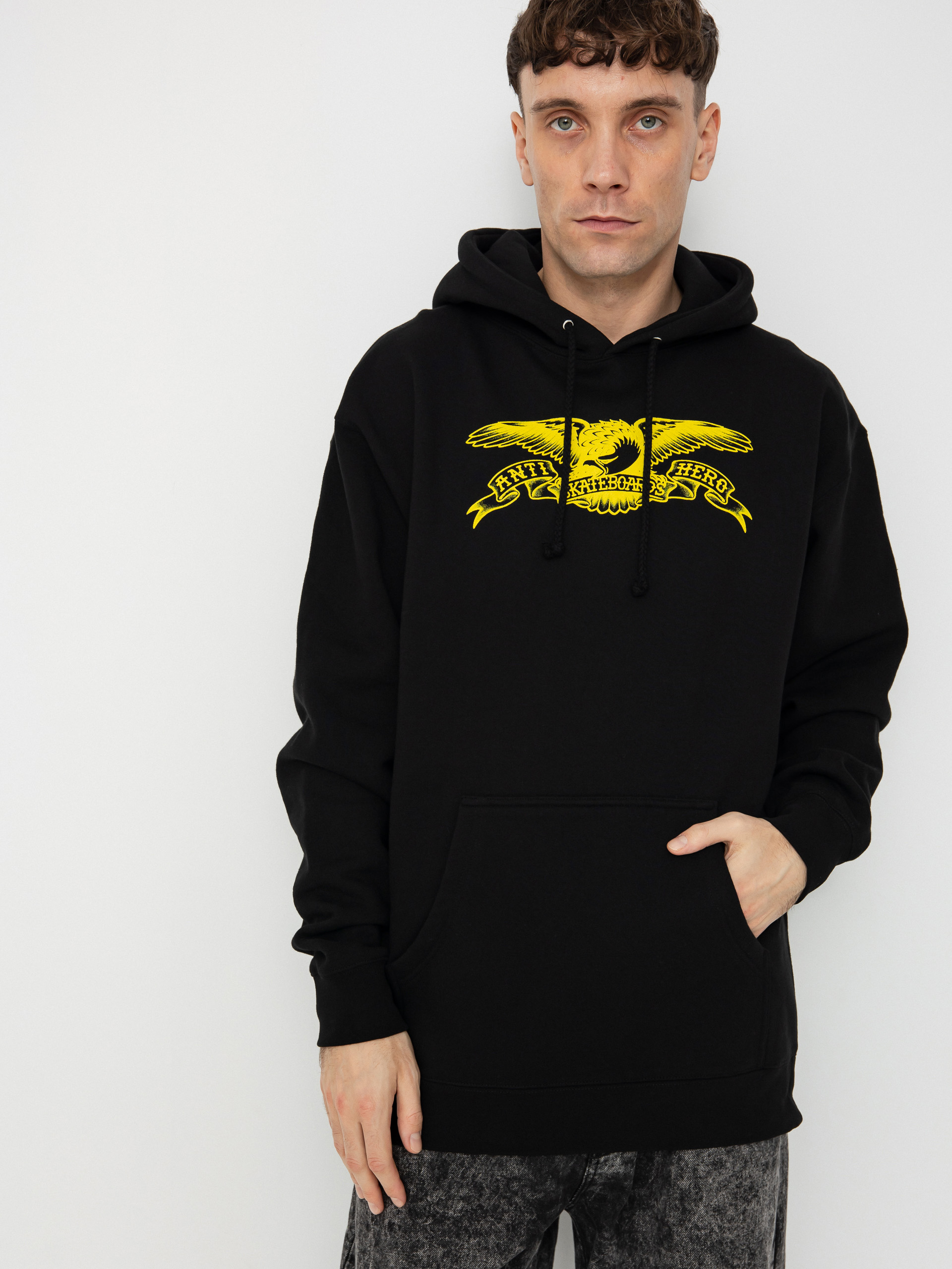 Antihero Basic Eagle HD Hoodie (black/gold)