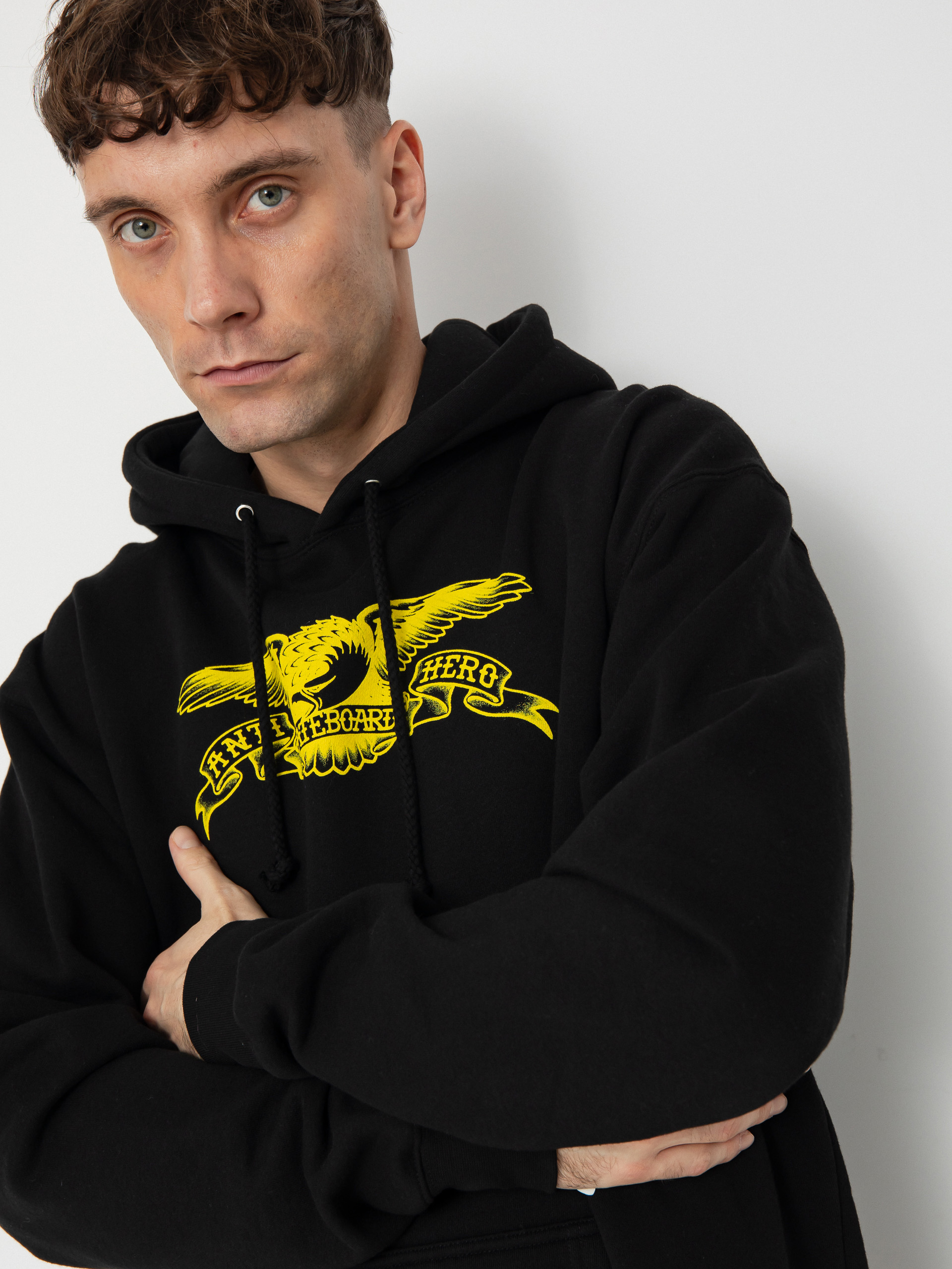 Antihero Basic Eagle HD Hoodie (black/gold)