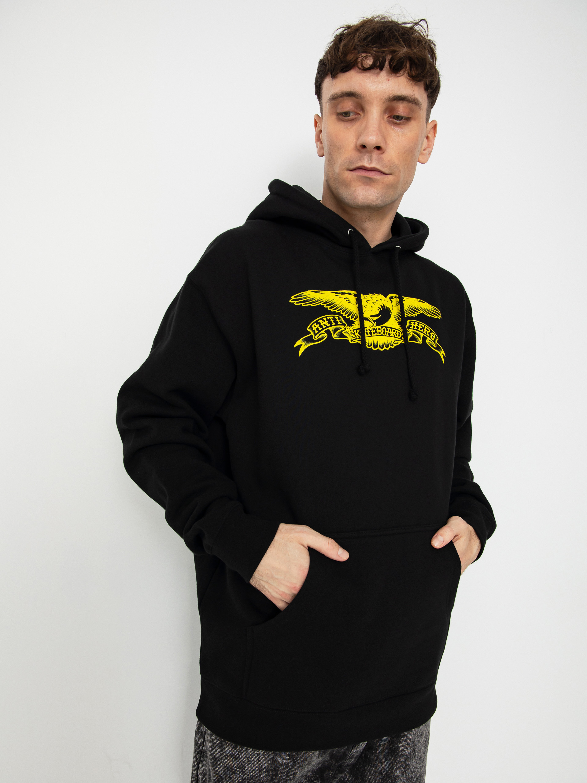 Antihero Basic Eagle HD Hoodie (black/gold)
