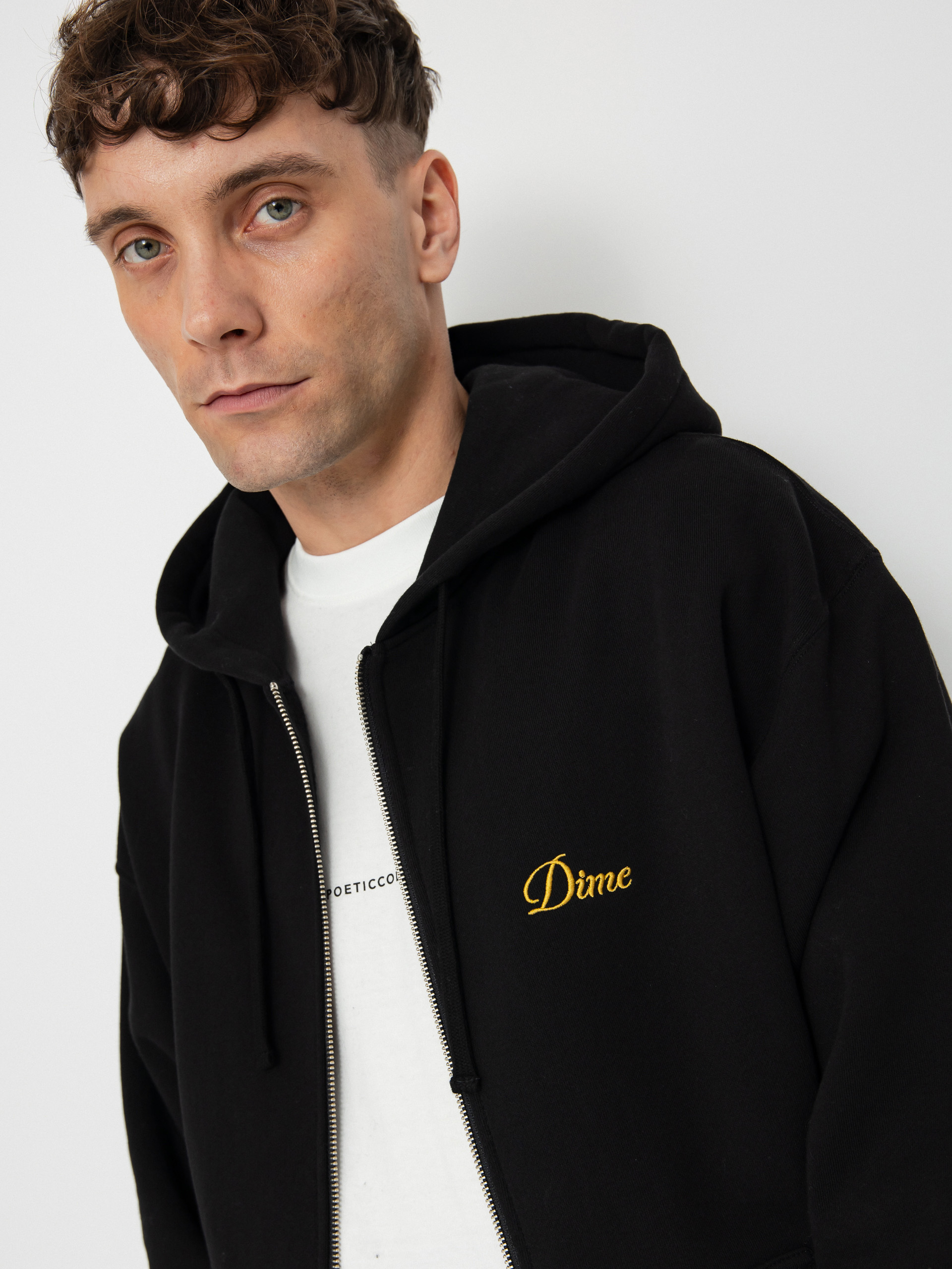 Dime Cursive Small Logo ZHD Hoodie (black)