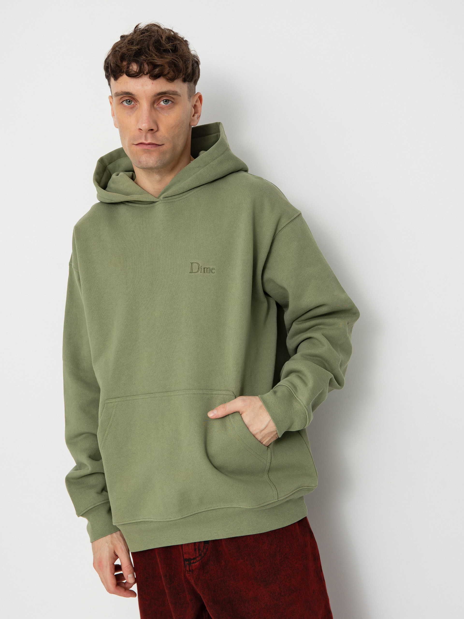 Dime Classic Small Logo HD Hoodie (warm khaki)