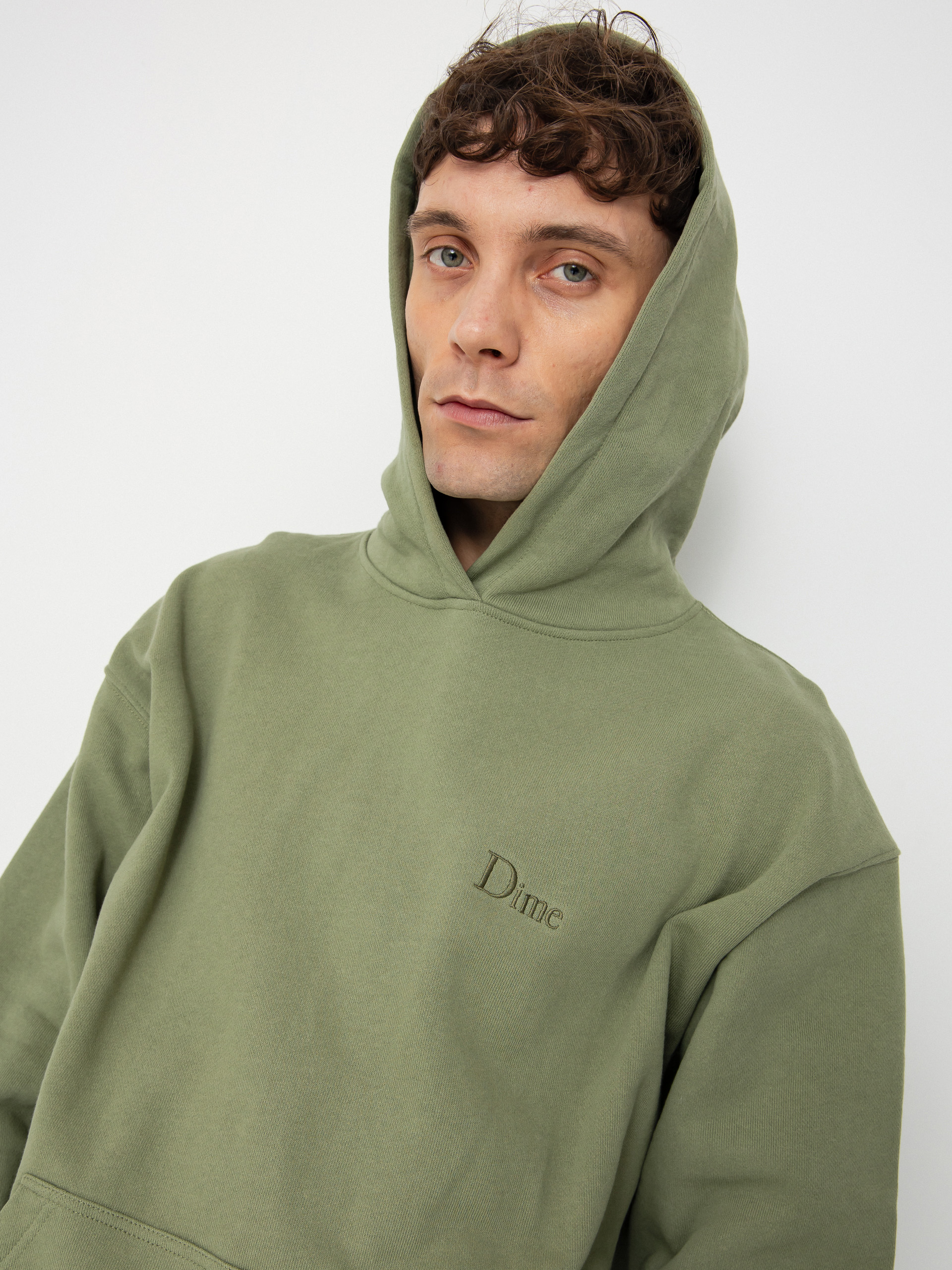 Dime Classic Small Logo HD Hoodie (warm khaki)