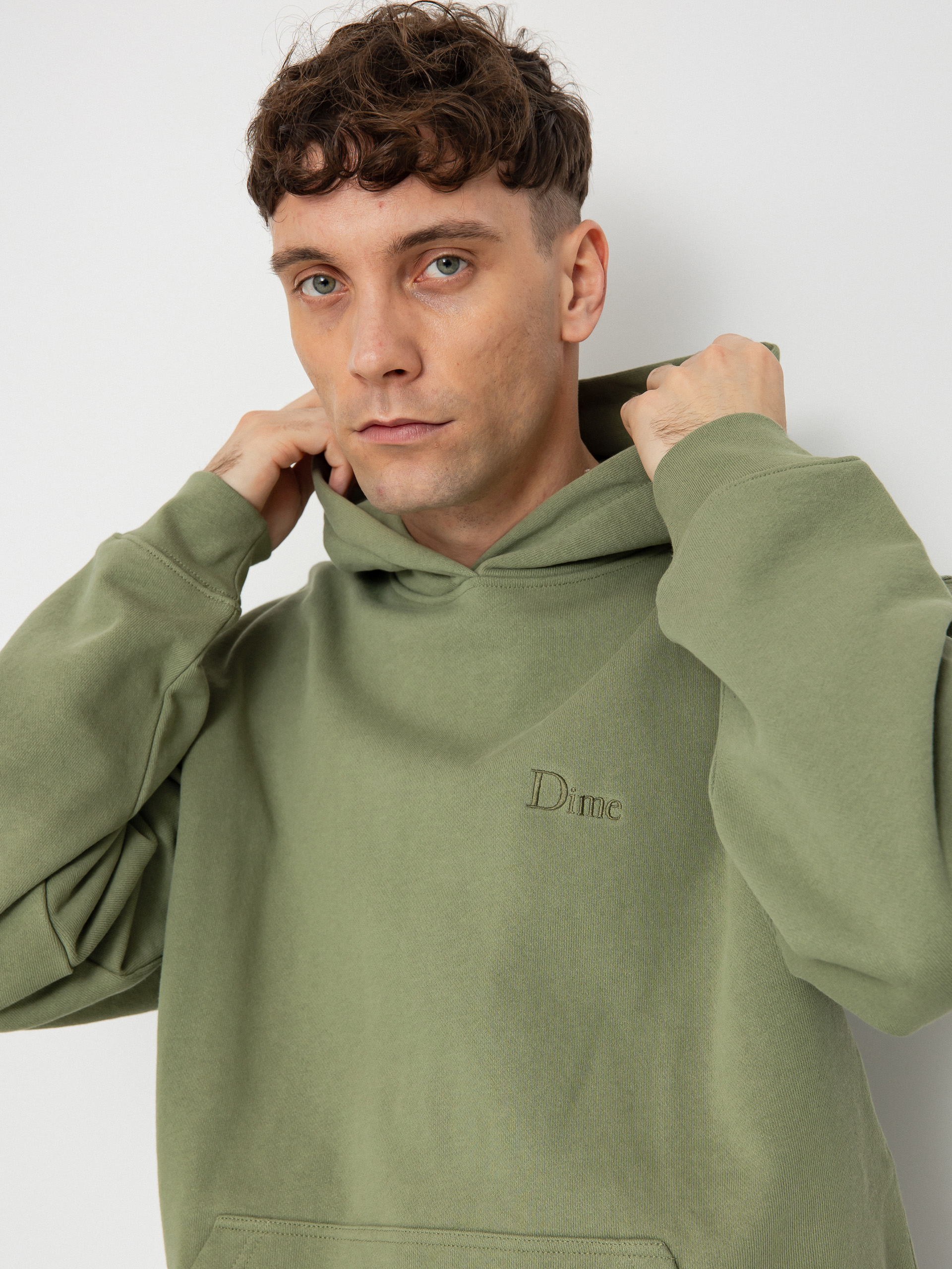 Dime Classic Small Logo HD Hoodie (warm khaki)