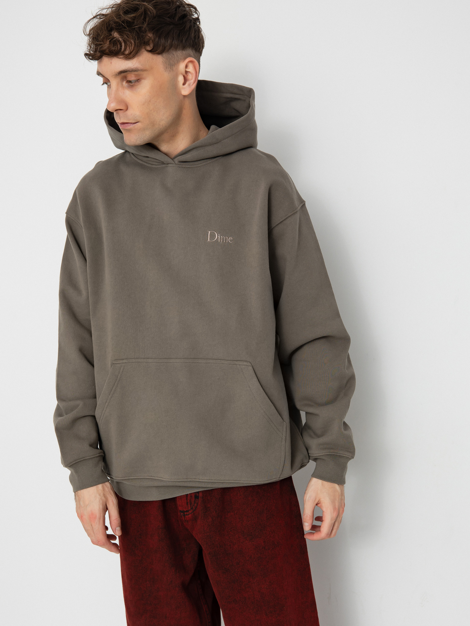 Dime Classic Small Logo HD Hoodie (deep sepia)