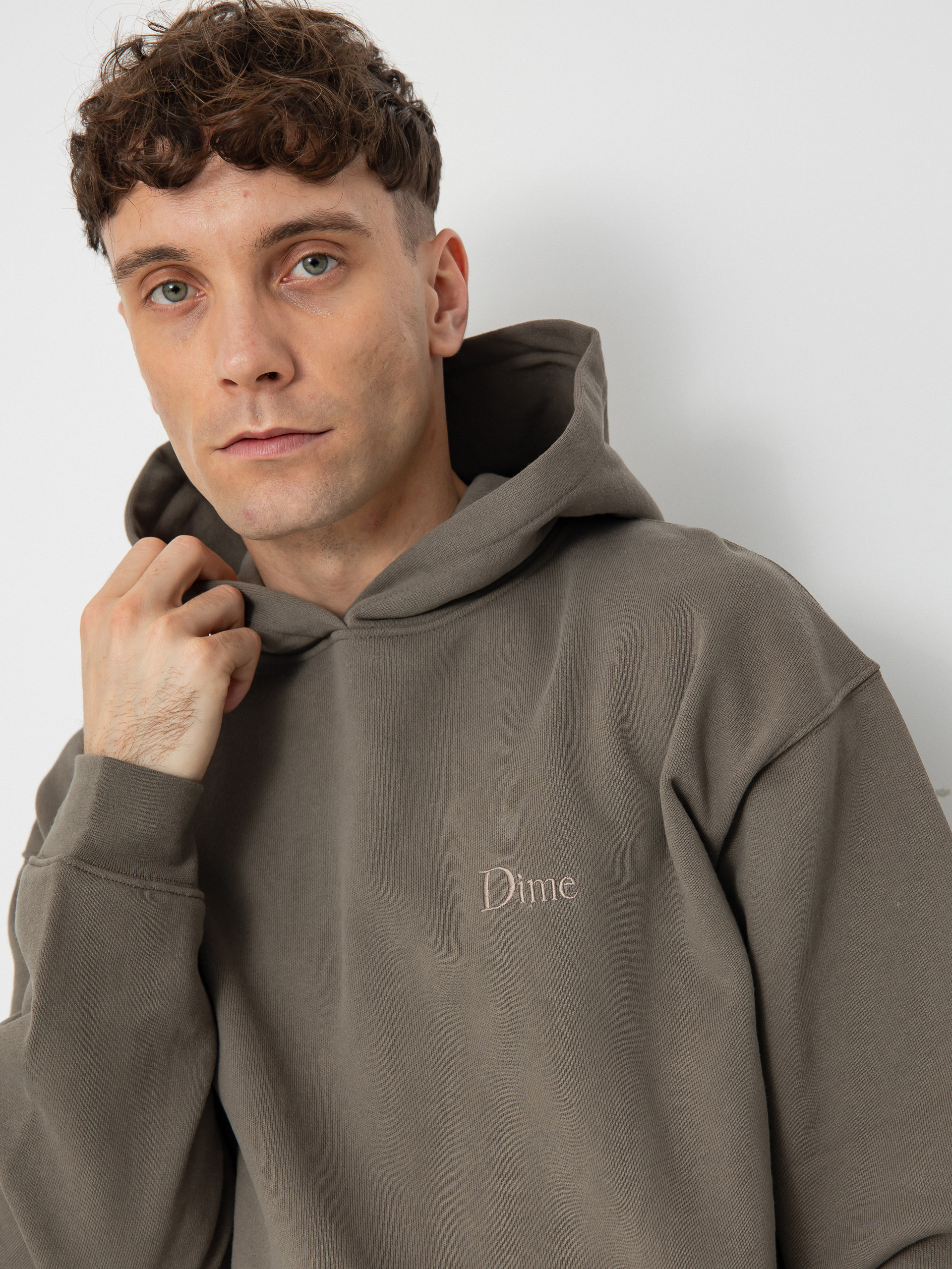 Dime Classic Small Logo HD Hoodie (deep sepia)