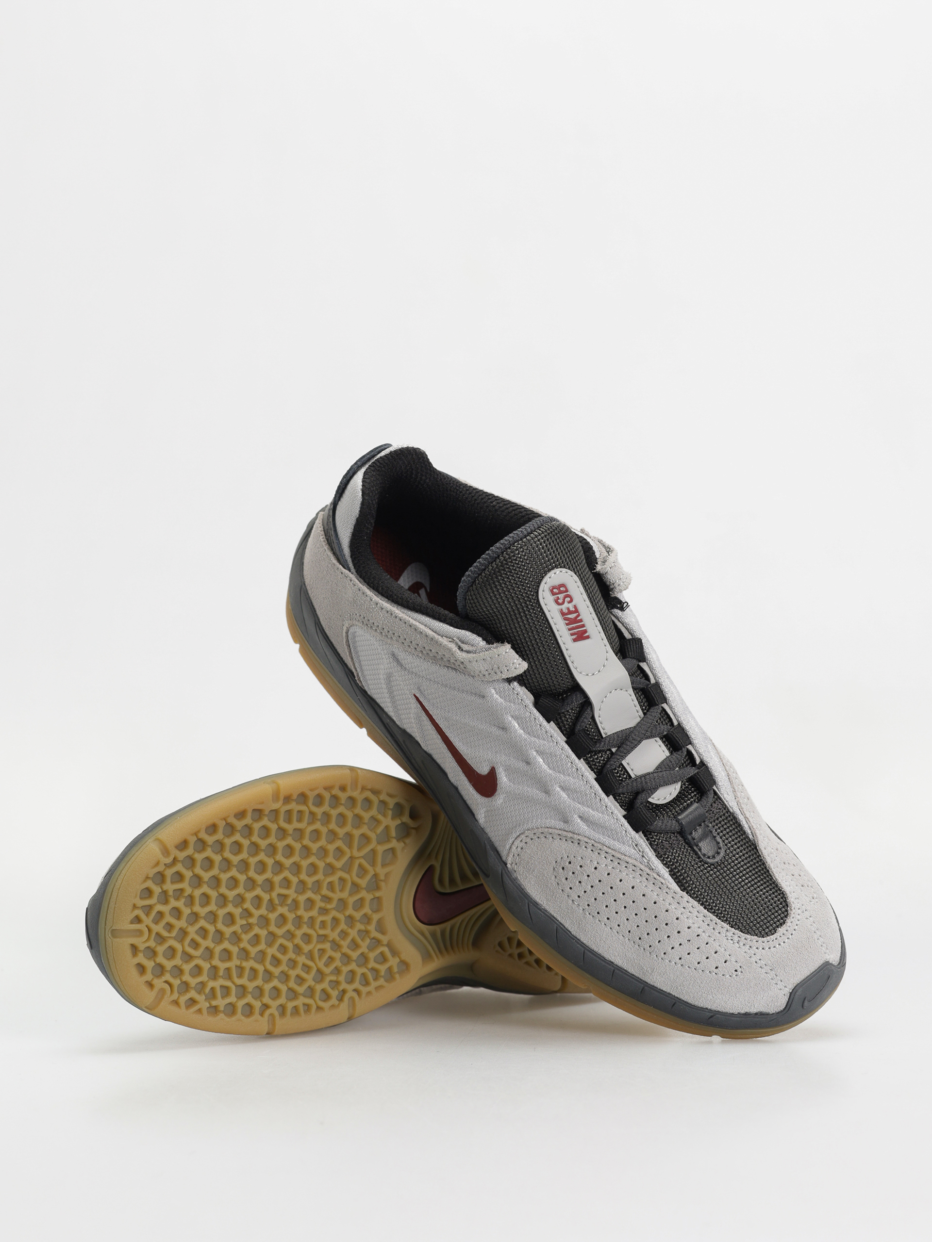 Nike SB Vertebrae Shoes (lt smoke grey/dark team red)