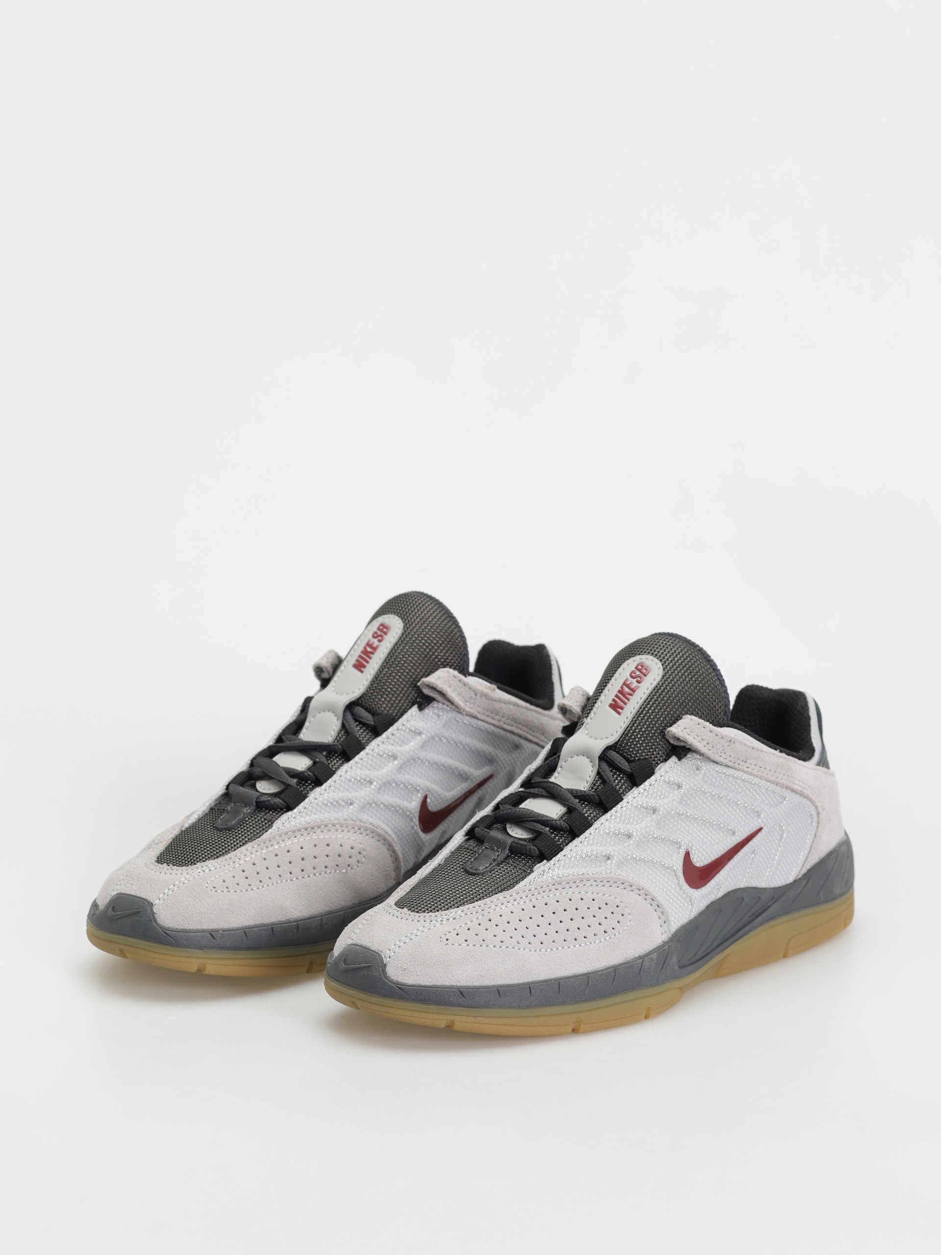 Nike SB Vertebrae Shoes (lt smoke grey/dark team red)