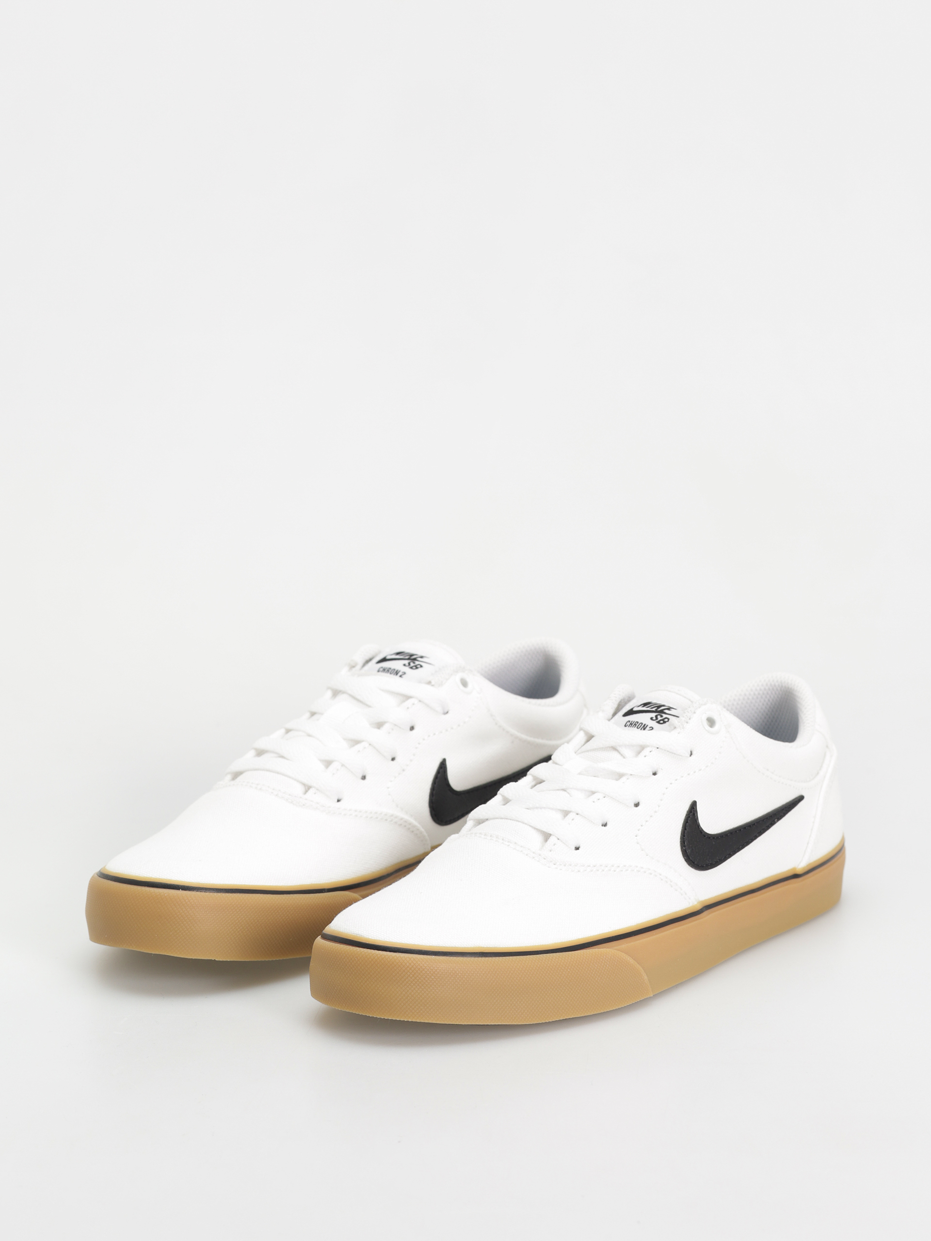 Nike SB Chron 2 Canvas Shoes (white/black white gum light brown)