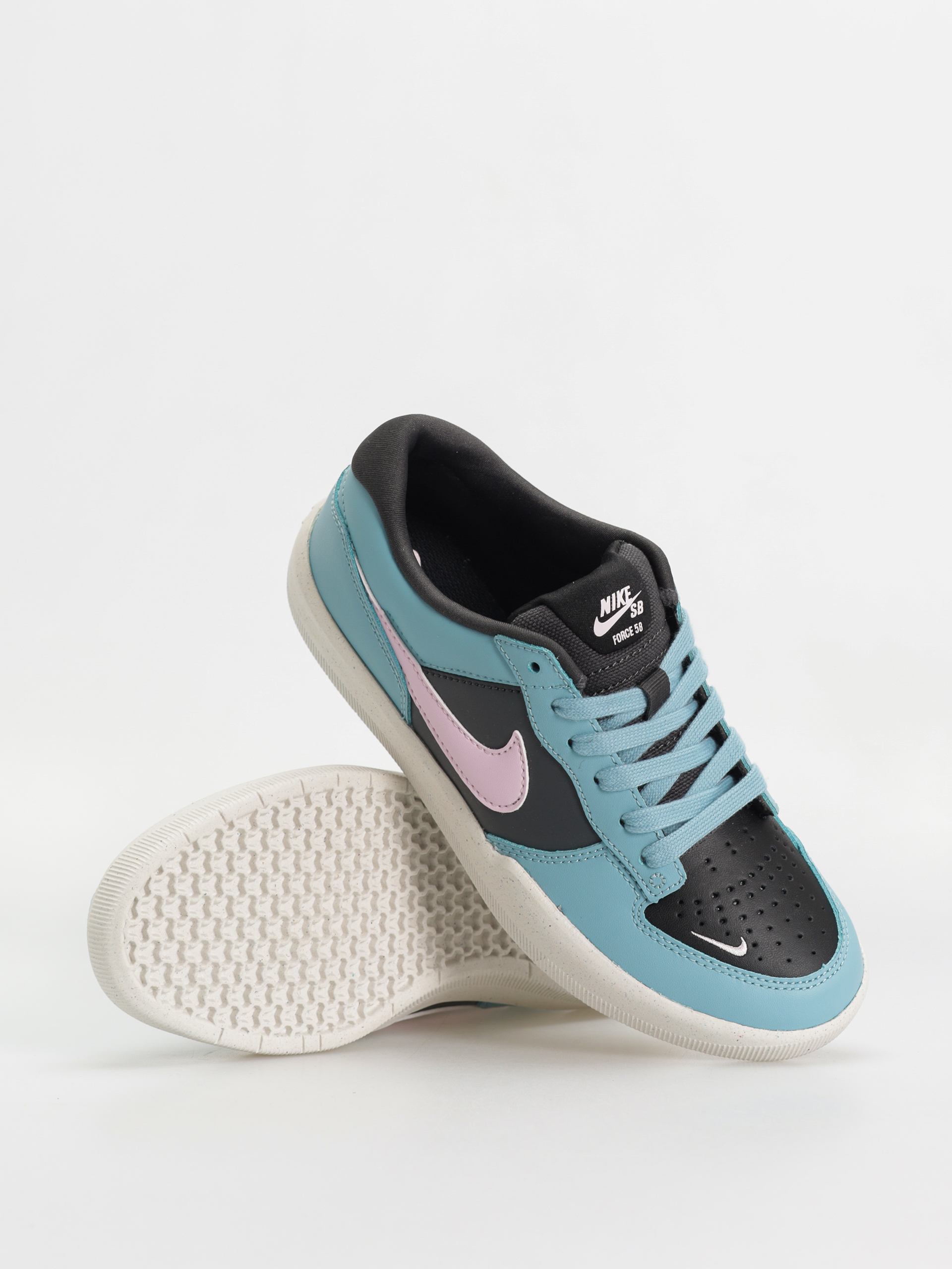 Nike SB Force 58 Premium Shoes (denim turq/pink foam  dk smoke grey)