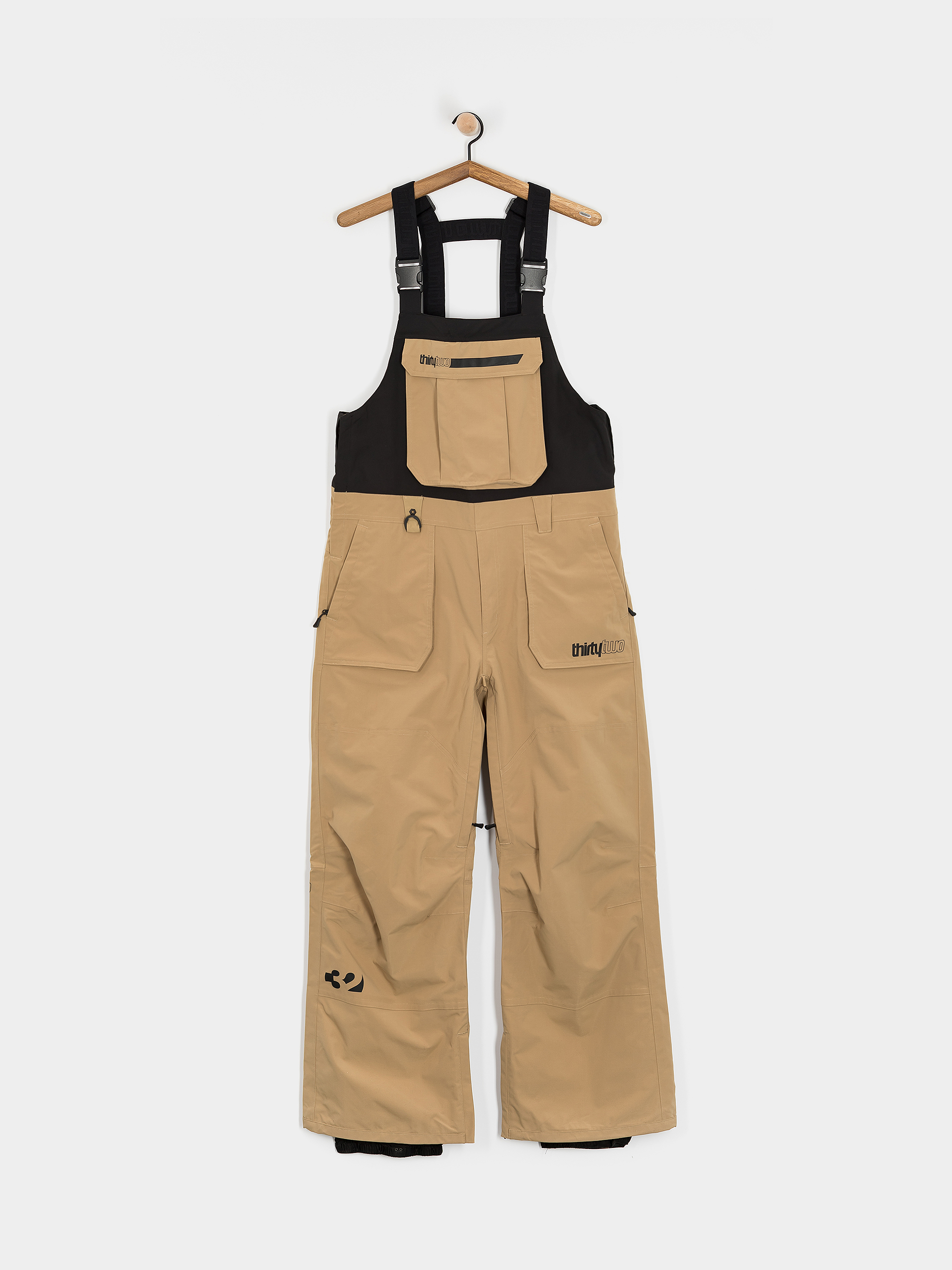 Mens ThirtyTwo Snowboard pants Basement Bib (khaki)
