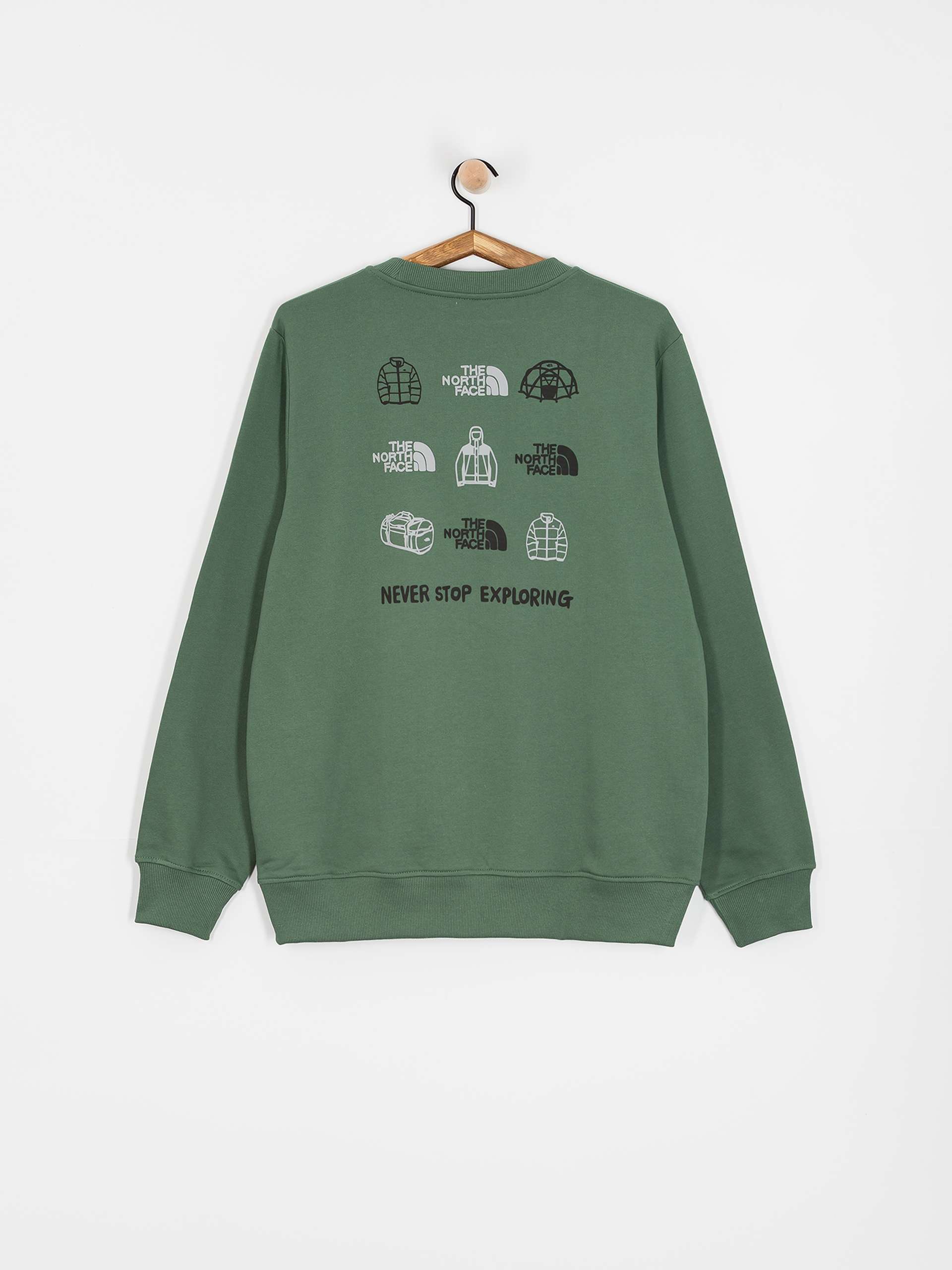 The North Face Outdoor Graphic Sweatshirt (duck green)