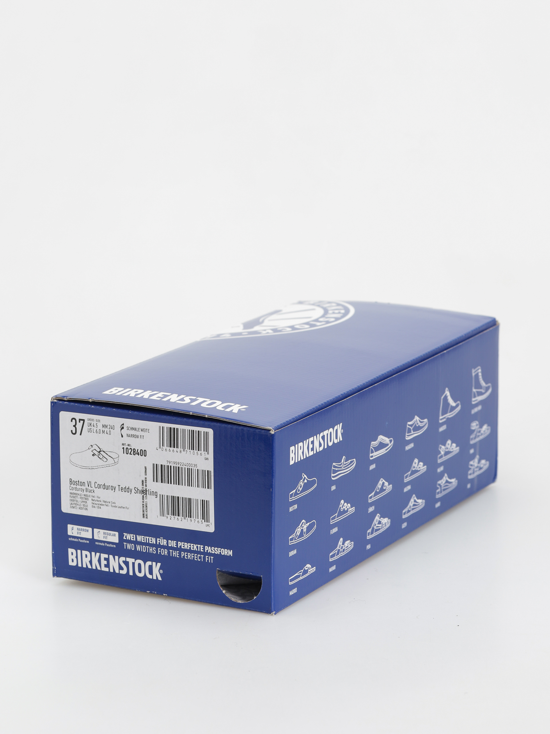 Birkenstock Boston VL Fell Suede Leather Fur Narrow Wmn Flip Flops (corduroy black)