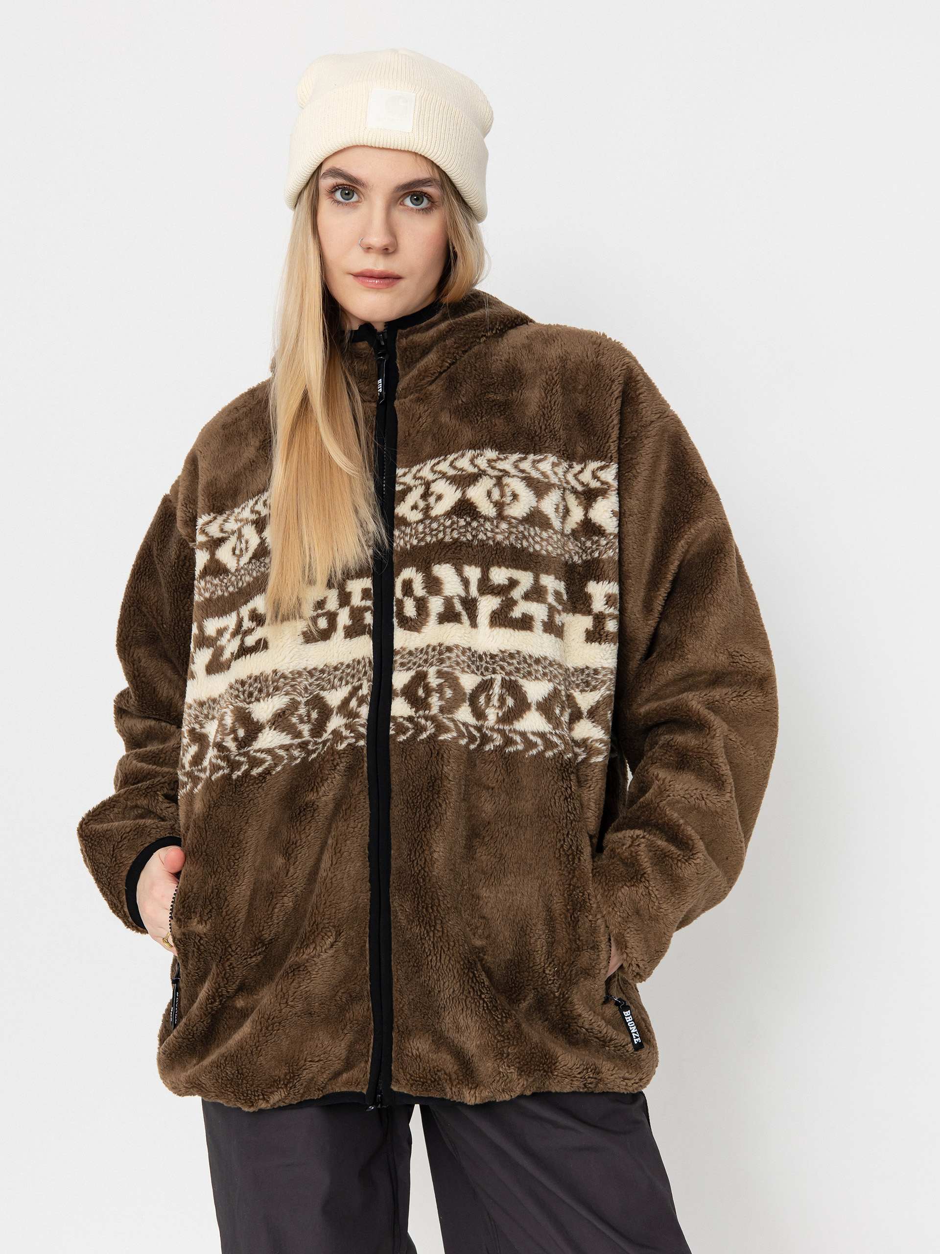 HUF Fleece Jacke X Bronze High Pile (brown)