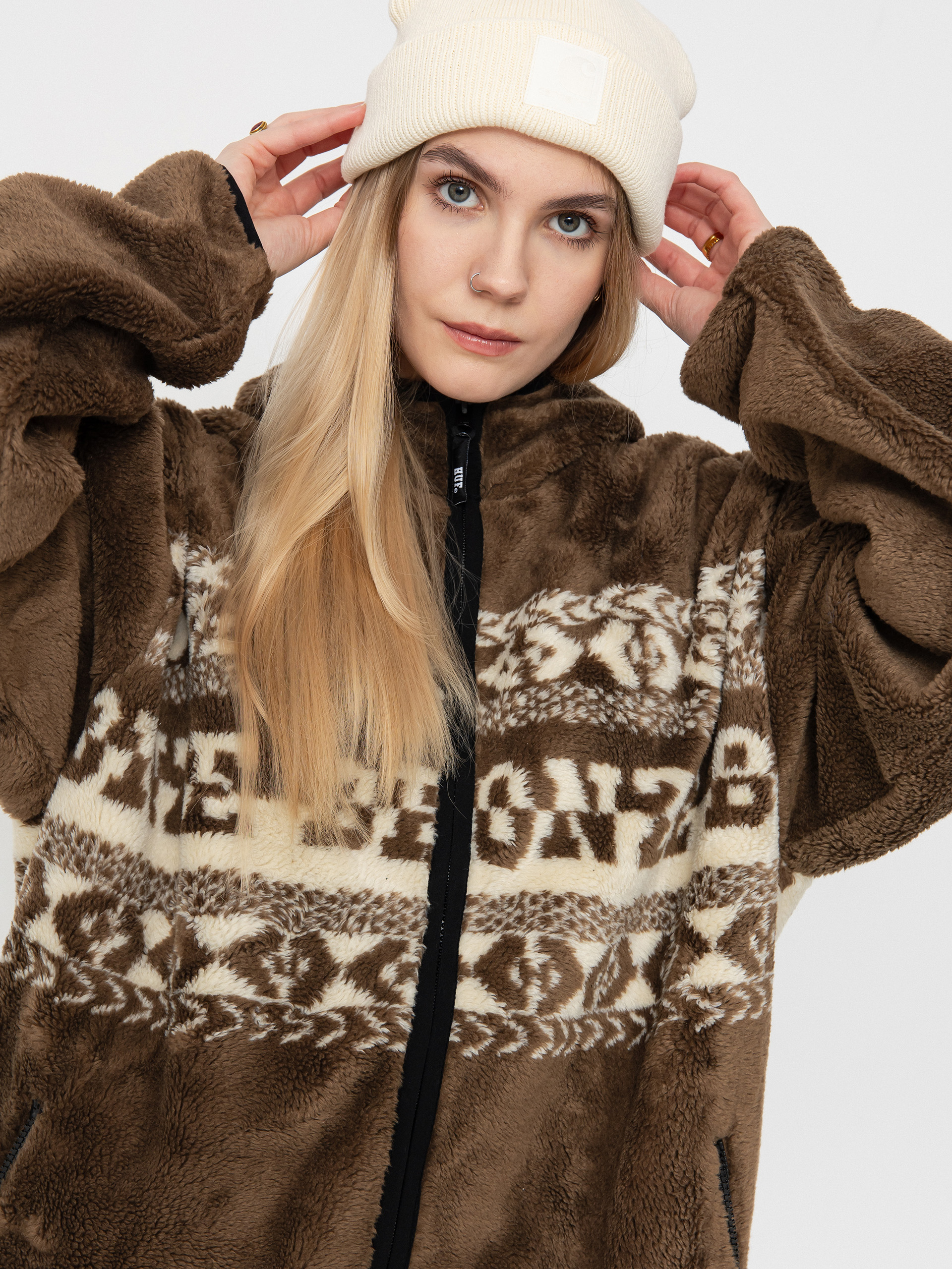 Herren HUF Fleece Jacke X Bronze High Pile (brown)