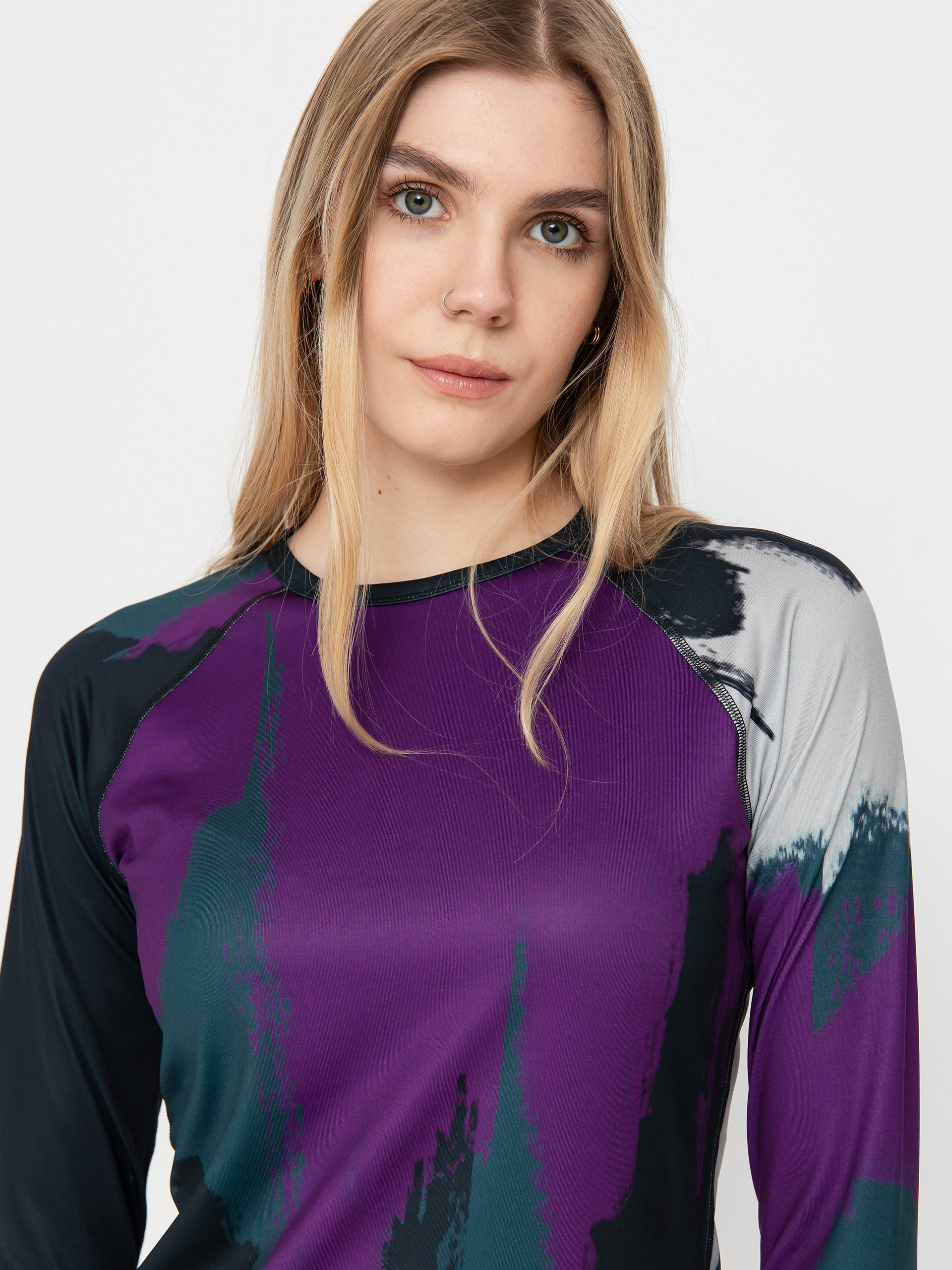 Womens Burton Longsleeve Lightweight X Crew (silver sconce/forest chalk)