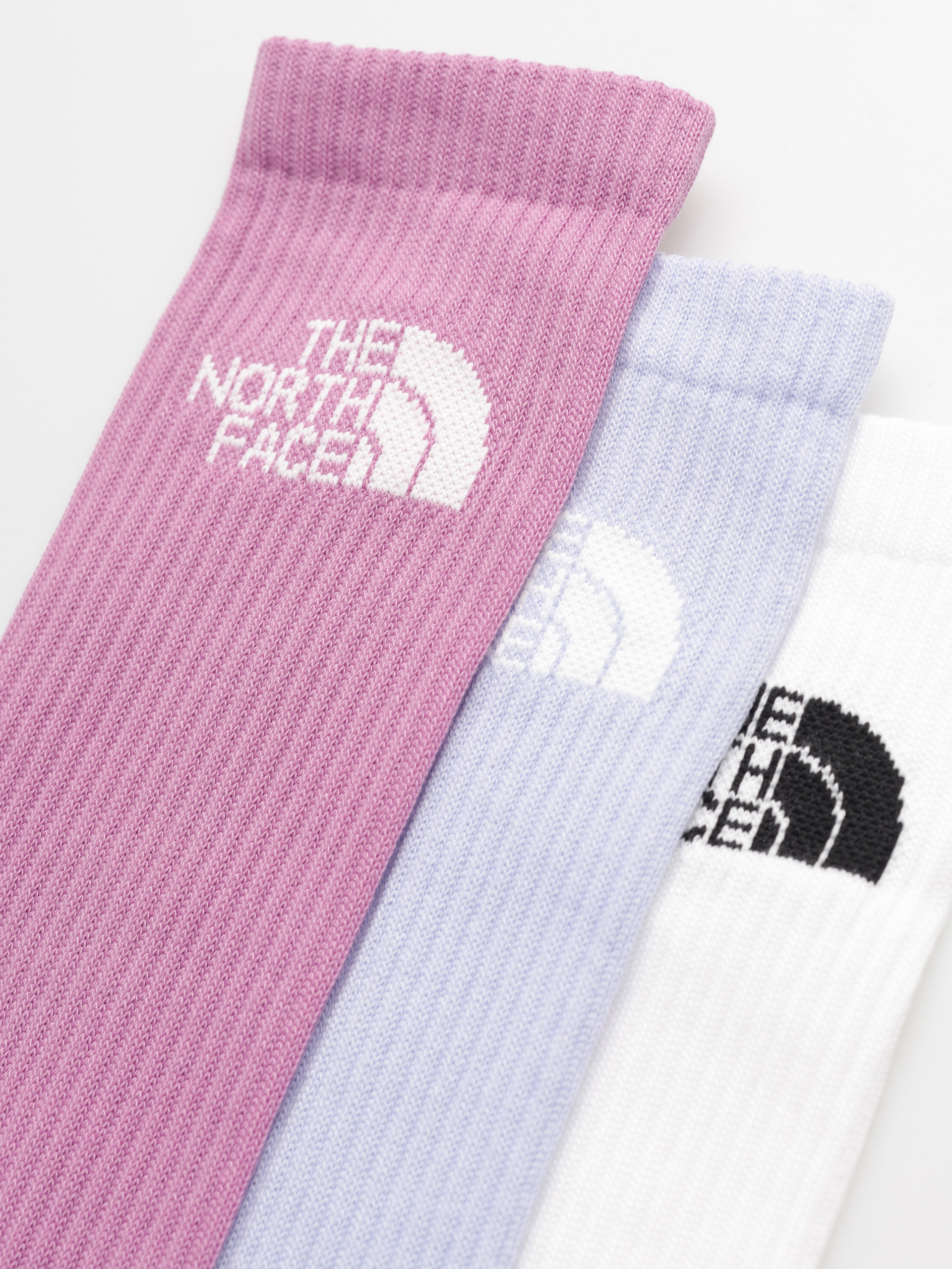 The North Face Socks Multi Sport Cush Crew 3P (tnf white/purple mint/v)