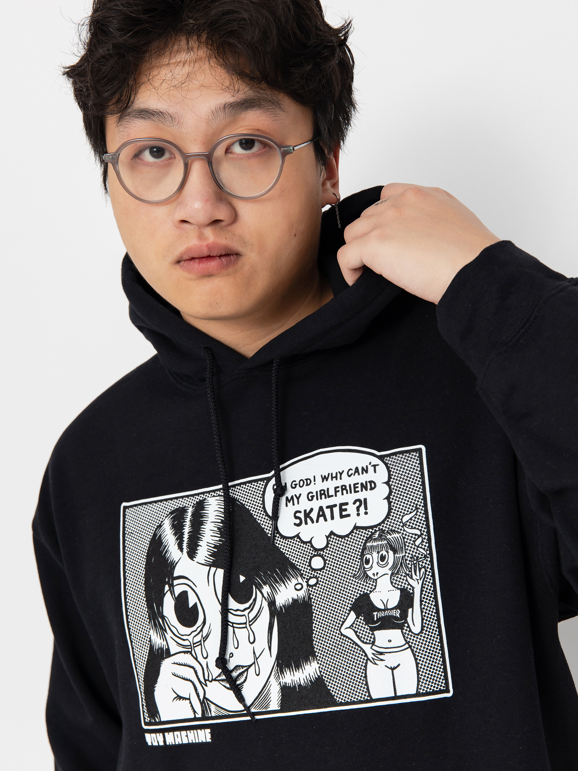 Thrasher X Toy Machine Girlfriend HD Hoodie - black (black)