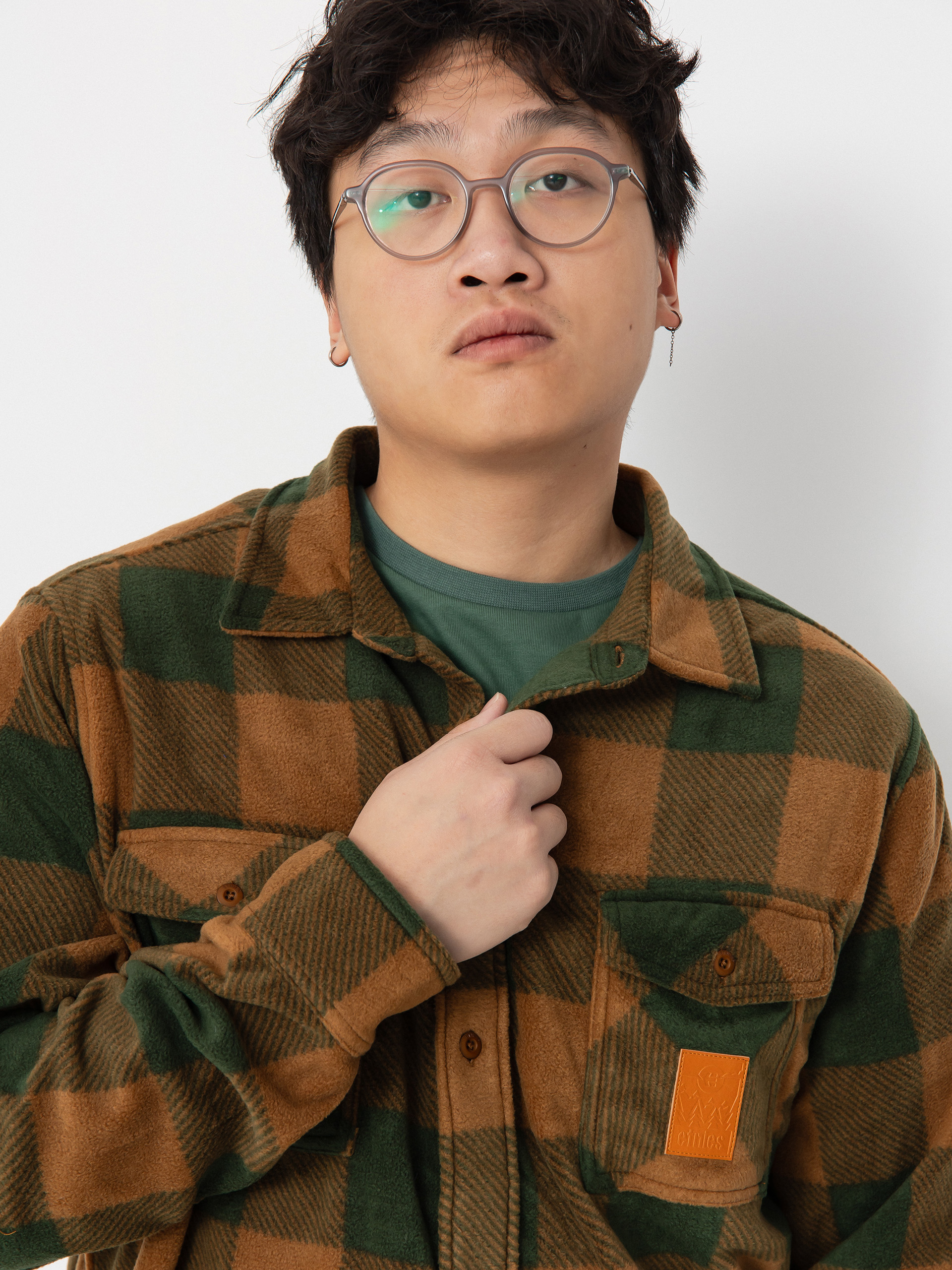 Mens Etnies Woodsman HD Active sweatshirt (olive/tan)