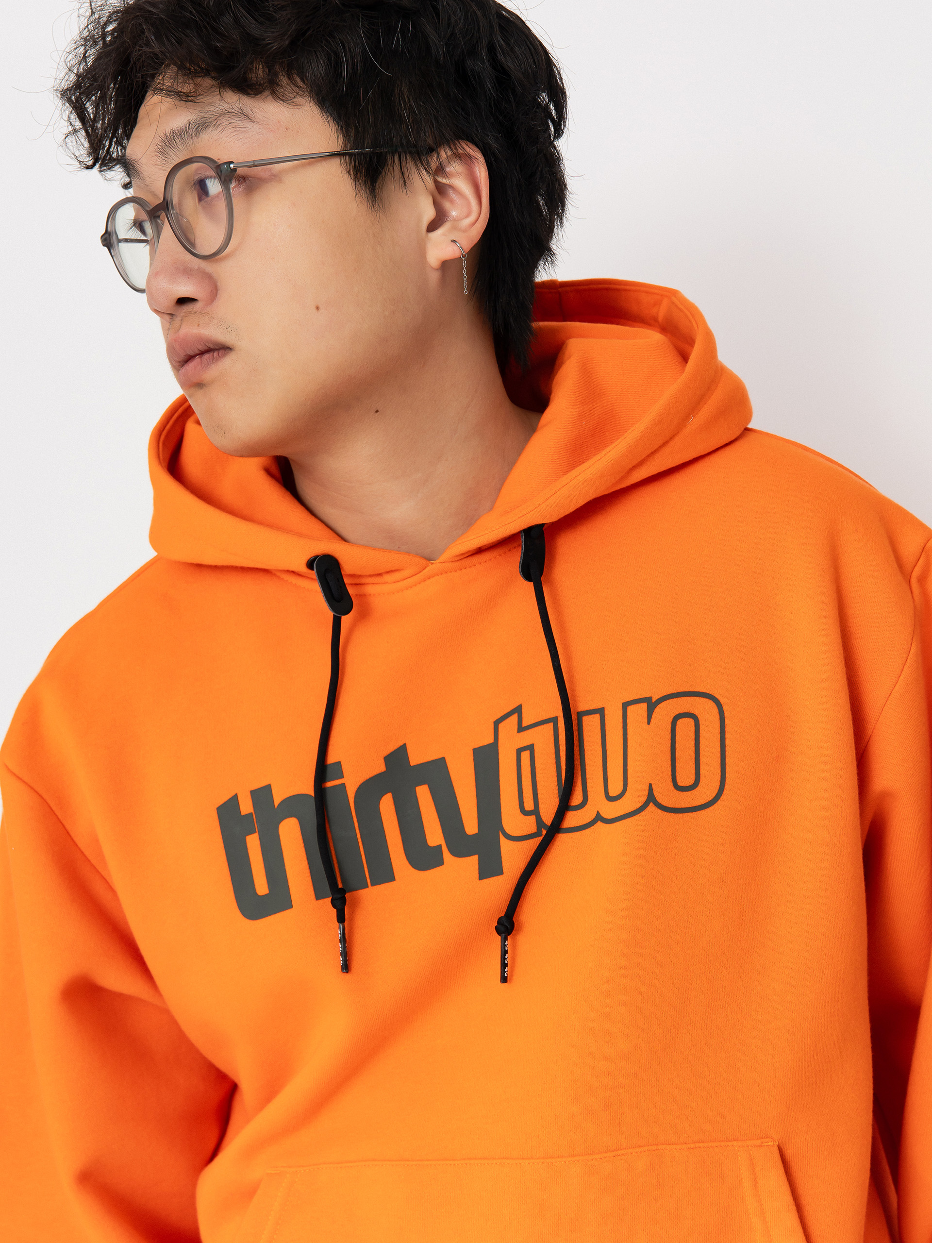 Mens ThirtyTwo Active sweatshirt Double Tech HD (grey/orange)