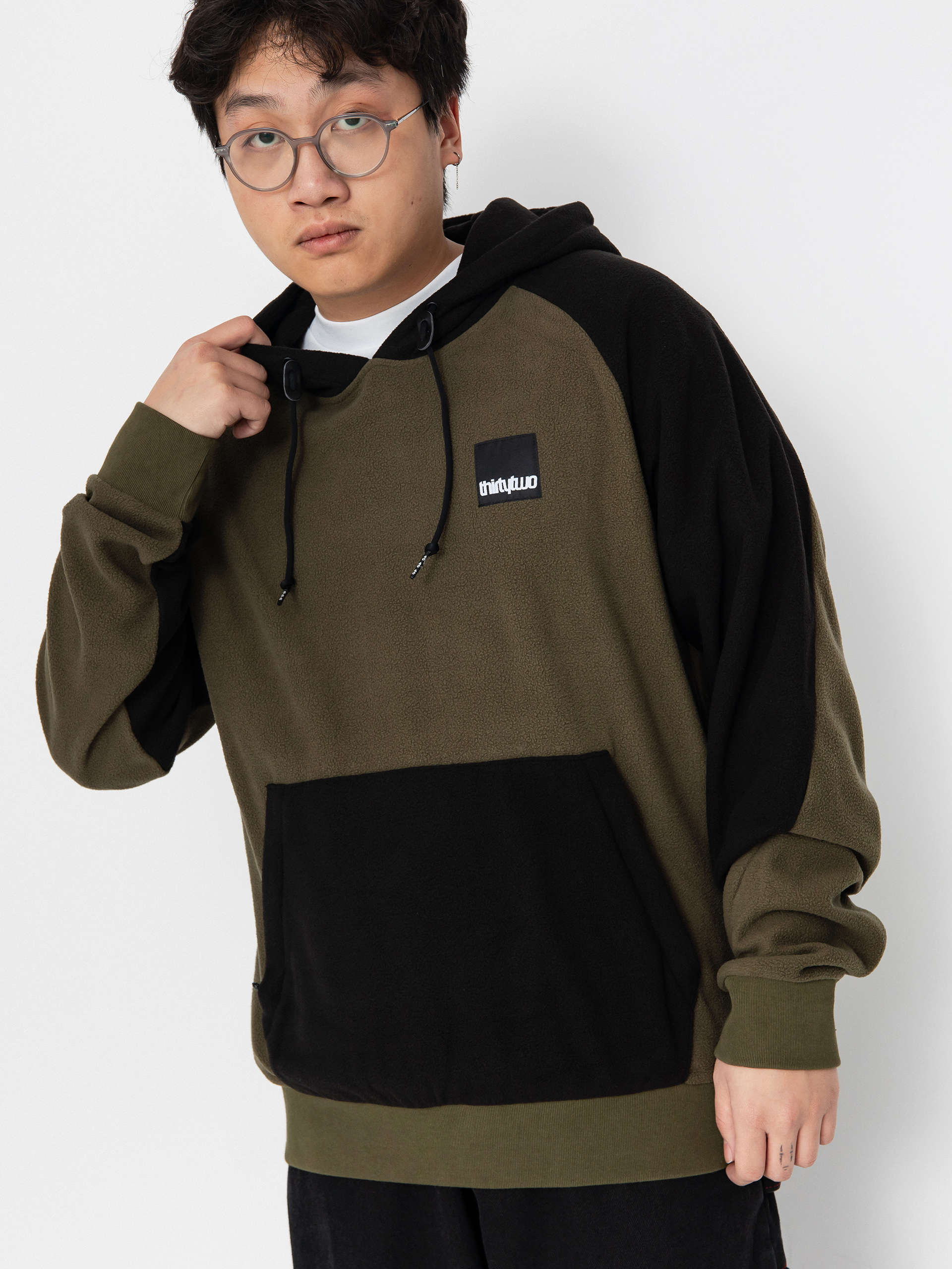 Herren ThirtyTwo Aktives Sweatshirt Rest Stop HD (black/olive)