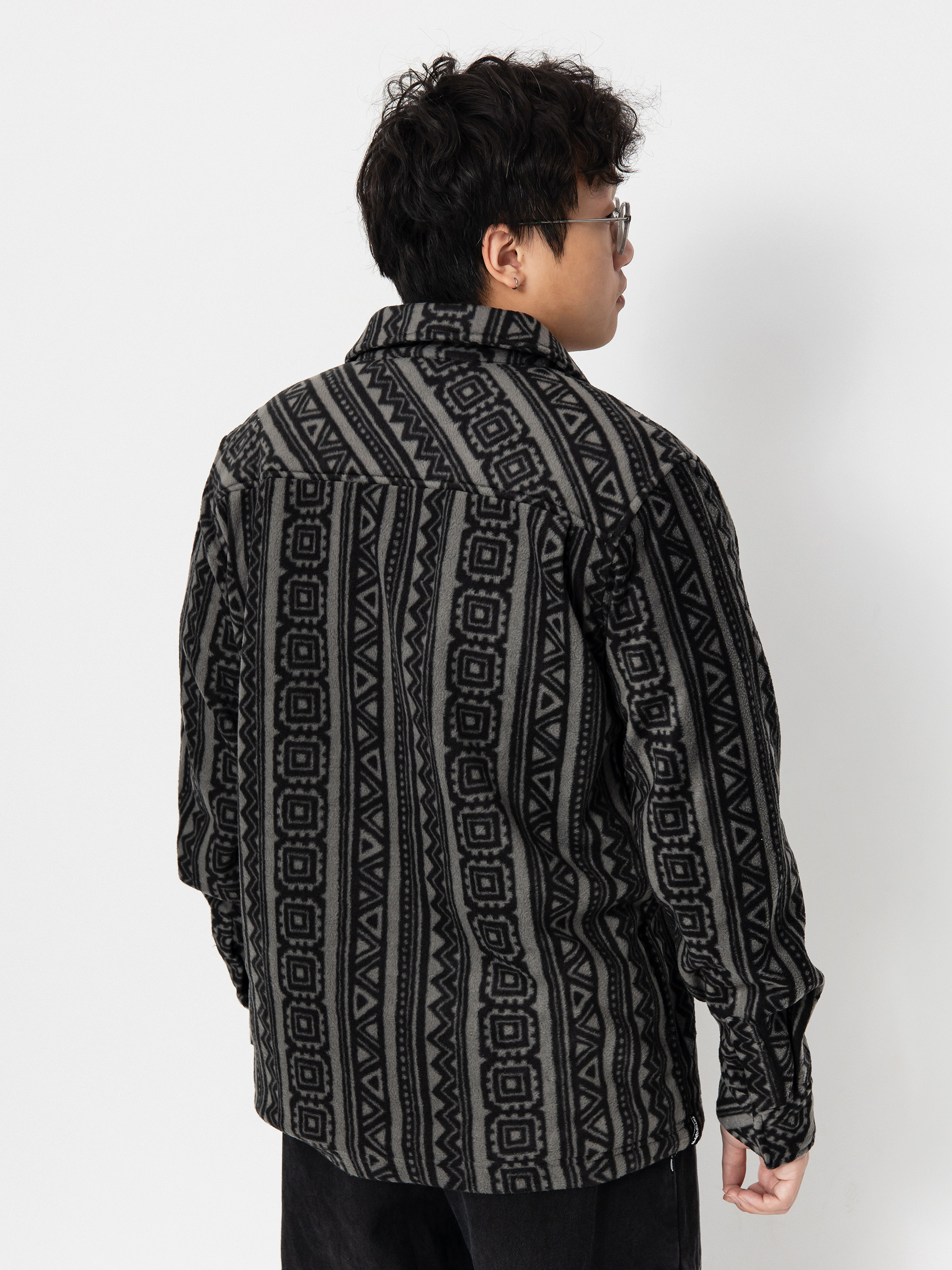 ThirtyTwo Rest Stop Zip Up Shirt Longsleeve (black/charcoal)