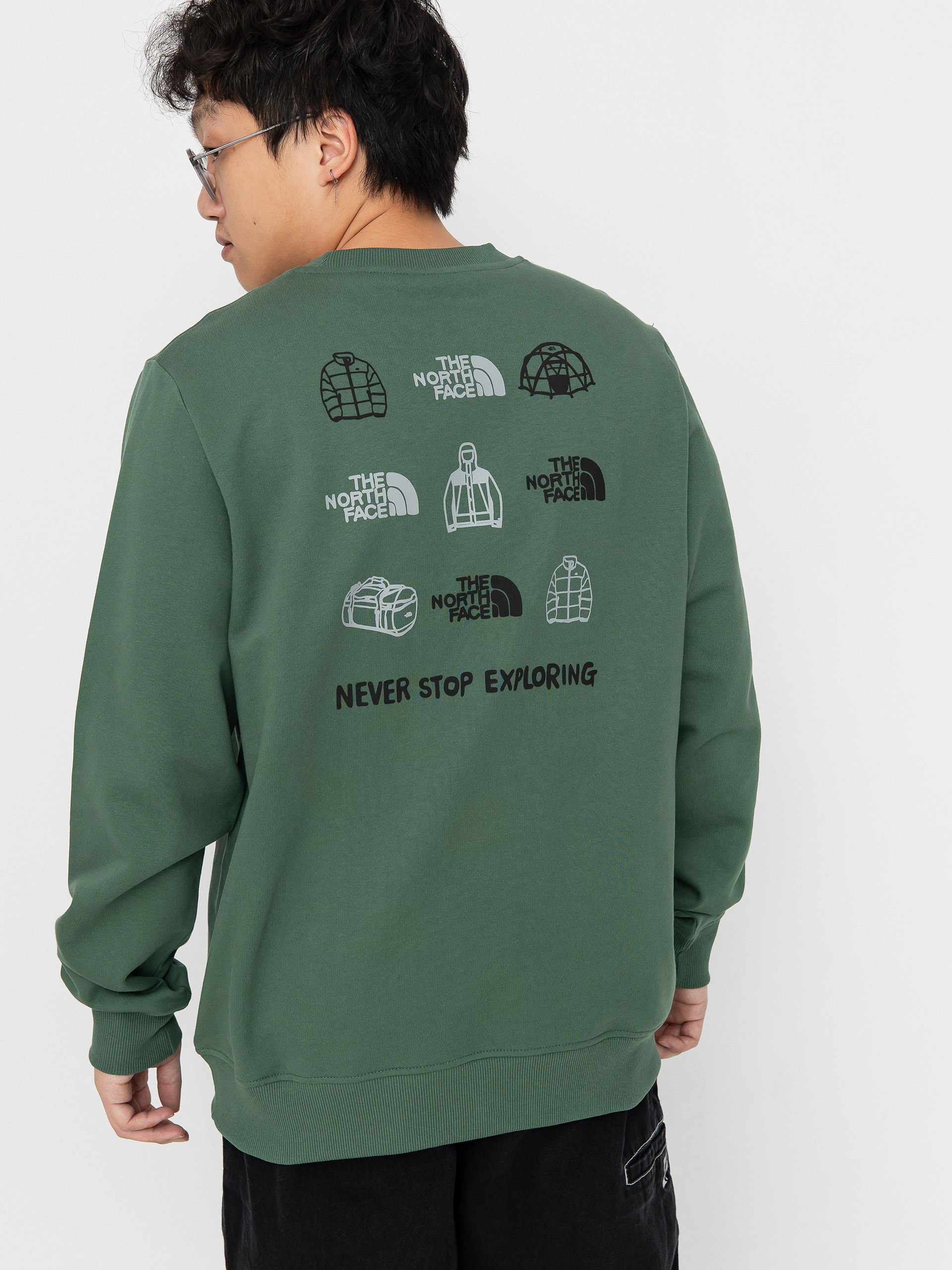 The North Face Outdoor Graphic Sweatshirt (duck green)