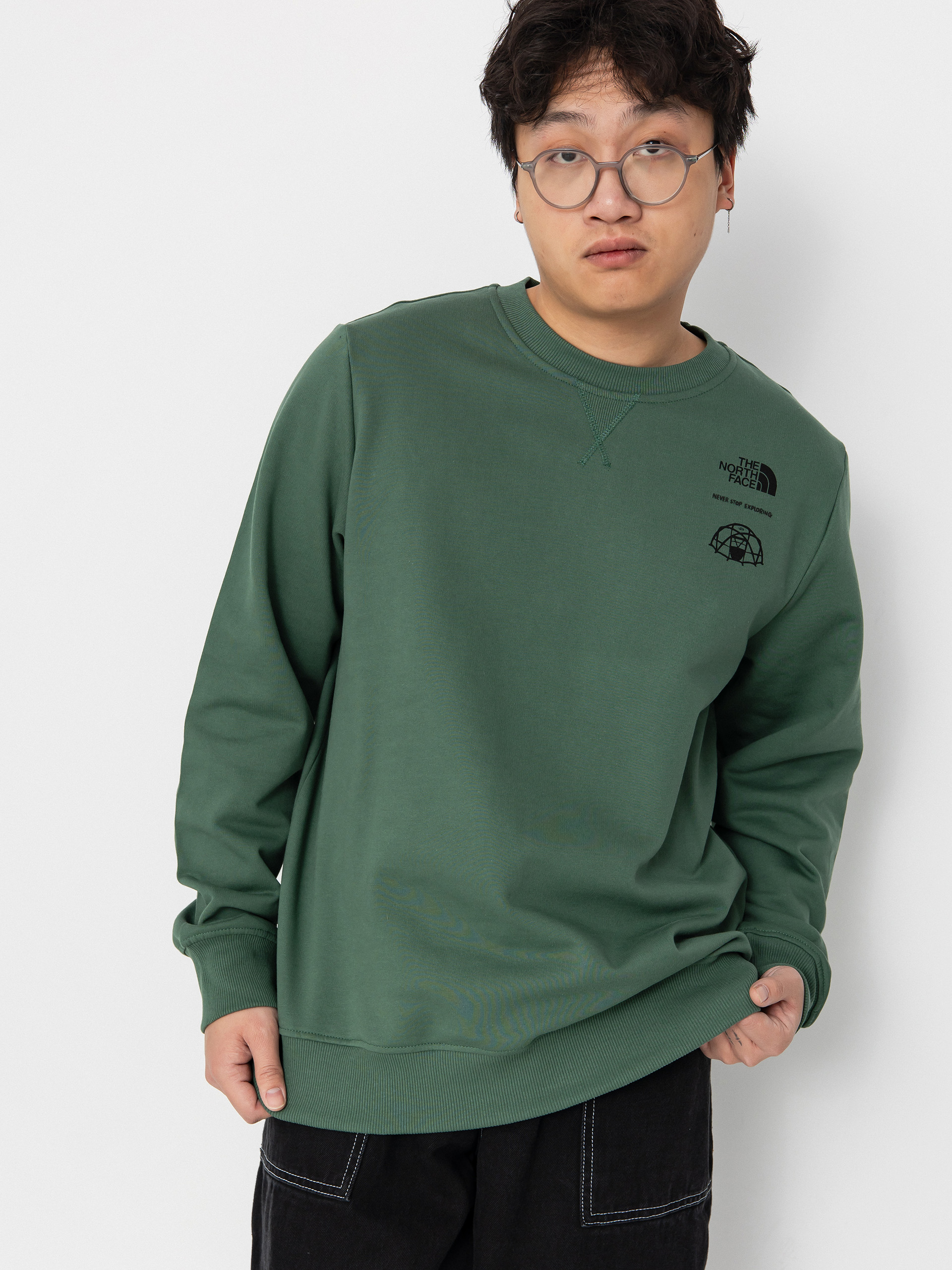 The North Face Outdoor Graphic Sweatshirt (duck green)