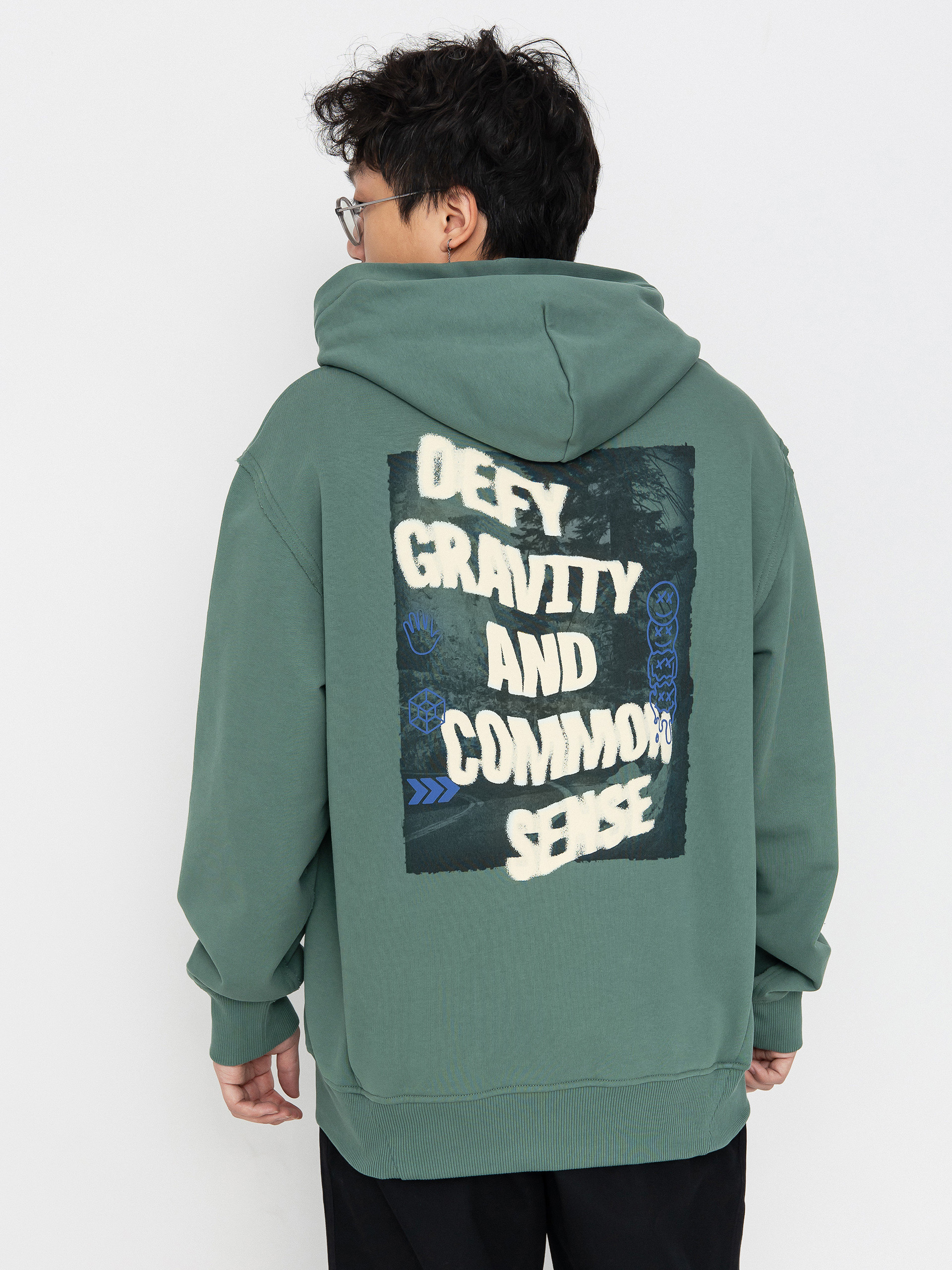 The North Face Heritage Graphic Relaxed HD Hoodie - green (duck green)